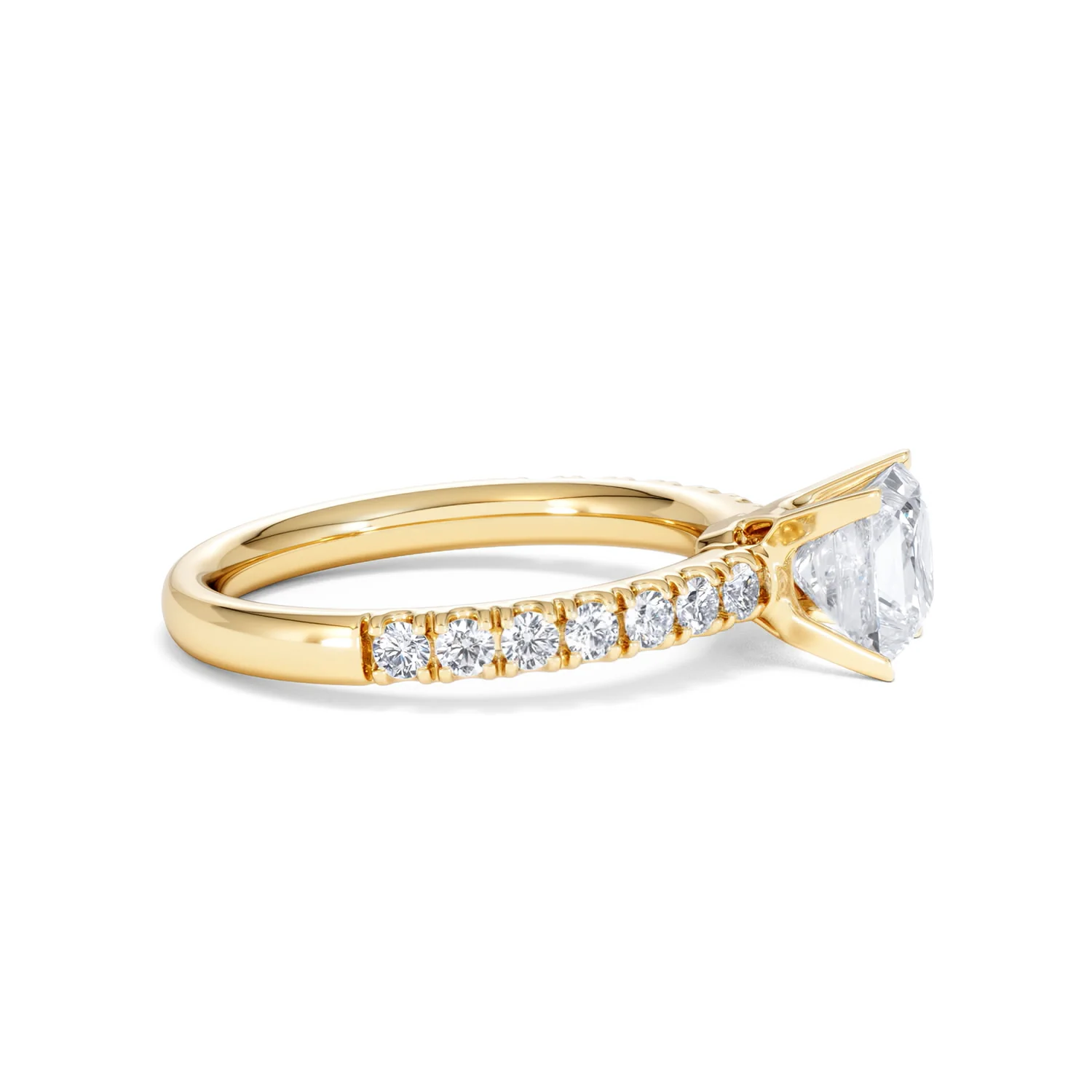 Katerina Lab Princess Diamond Engagement Ring 18K Gold 1.55ct F/VS1 - Image 25
