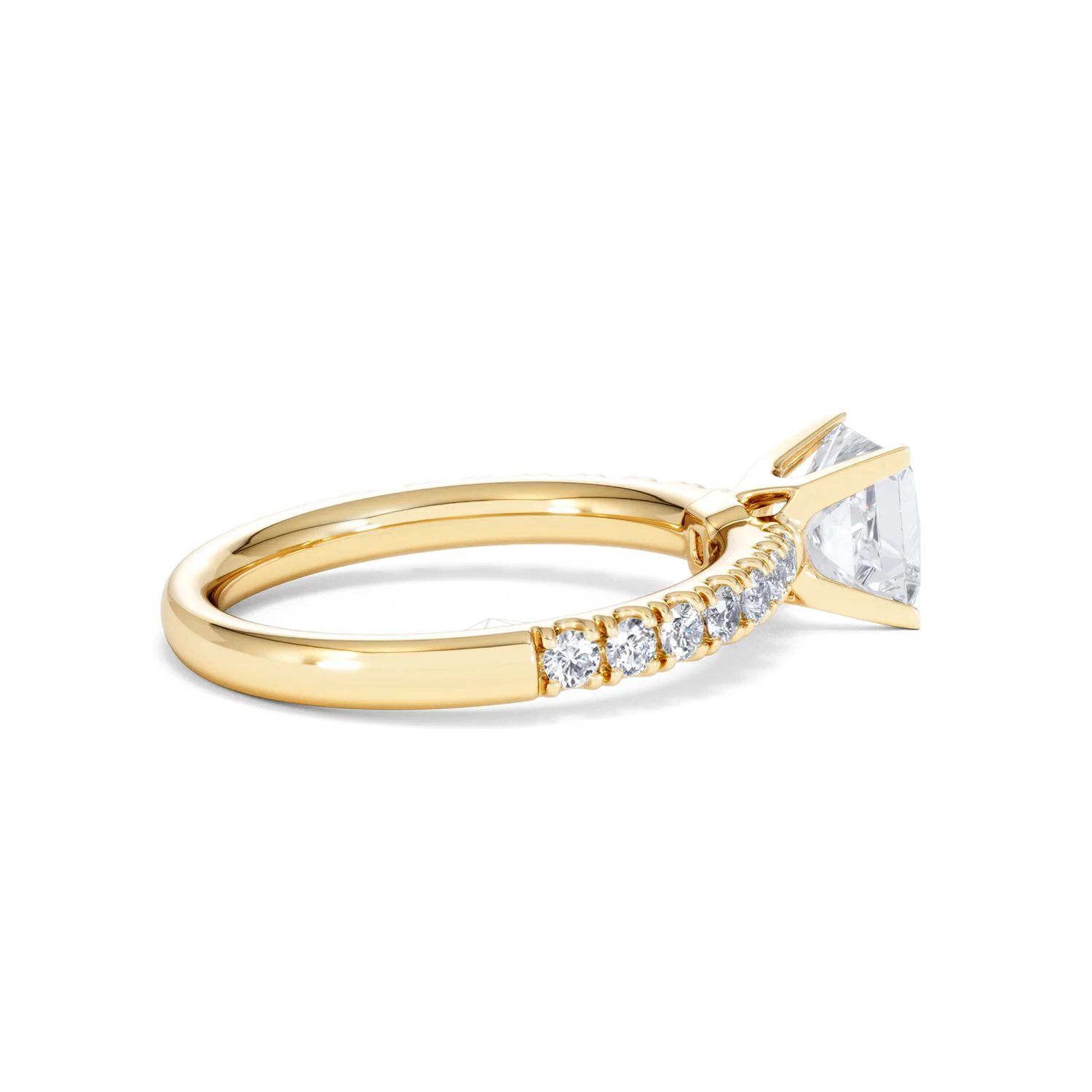 Katerina Lab Princess Diamond Engagement Ring 18K Gold 1.55ct F/VS1 - Image 32