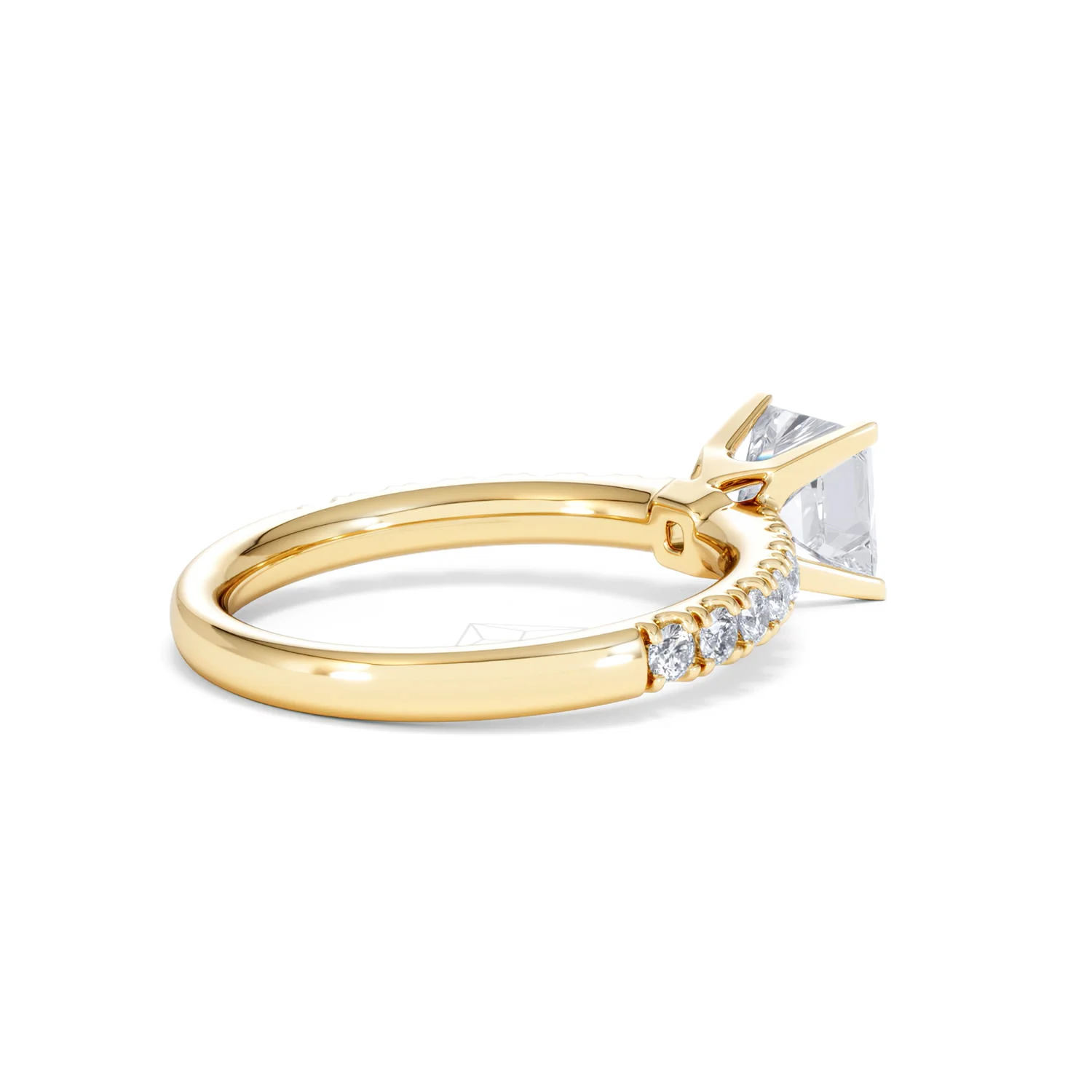 Katerina Lab Princess Diamond Engagement Ring 18K Gold 1.55ct F/VS1 - Image 36