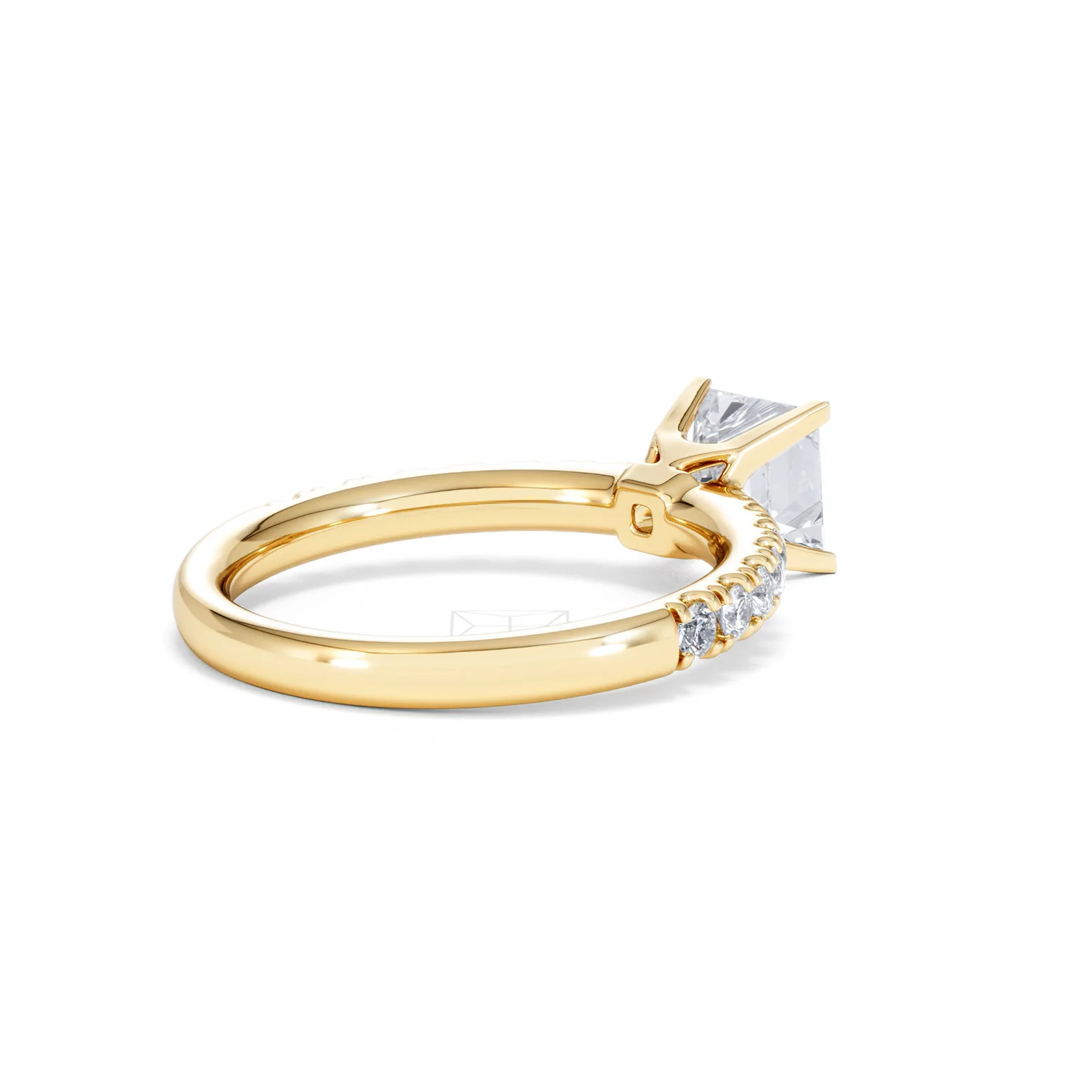 Katerina Lab Princess Diamond Engagement Ring 18K Gold 1.55ct F/VS1 - Image 38