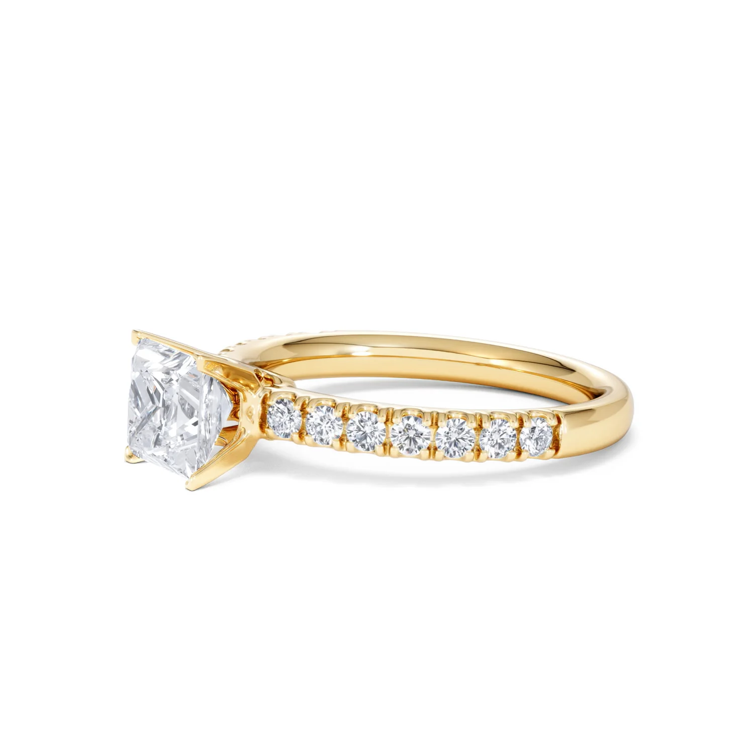 Katerina Lab Princess Diamond Engagement Ring 18K Gold 1.55ct F/VS1 - Image 75