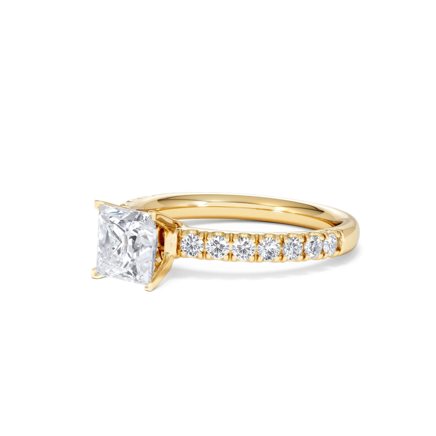 Katerina Lab Princess Diamond Engagement Ring 18K Gold 1.55ct F/VS1 - Image 79
