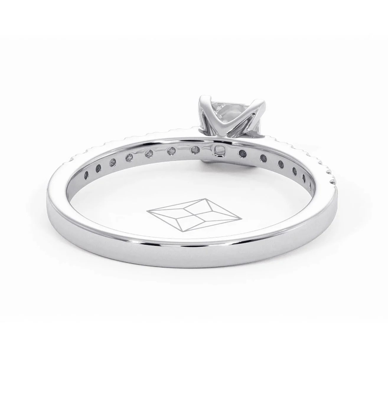Katerina Lab Princess Diamond Engagement Ring 18KW Gold 0.85ct F/VS1 - Image 131