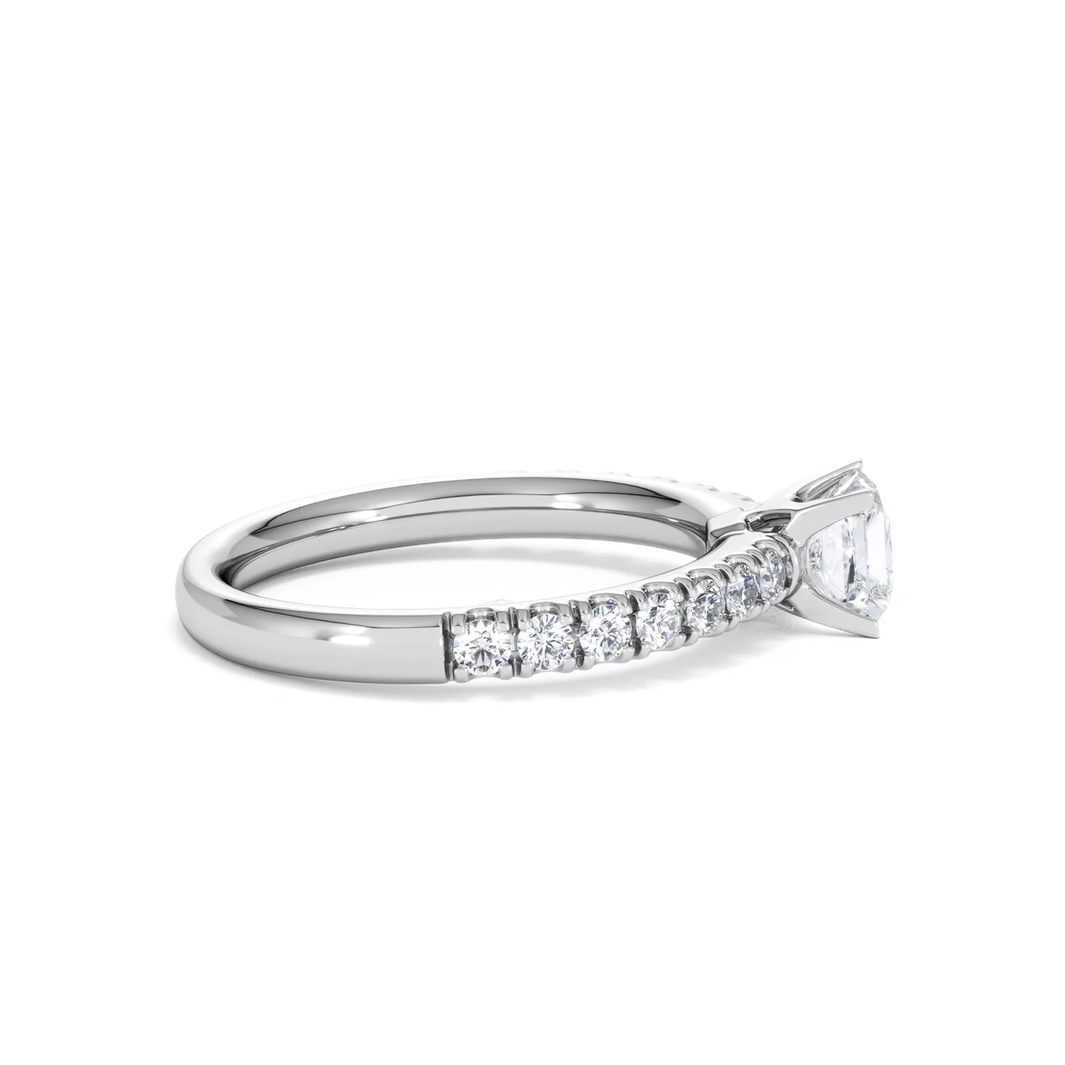 Katerina Lab Princess Diamond Engagement Ring 18KW Gold 0.85ct F/VS1 - Image 32