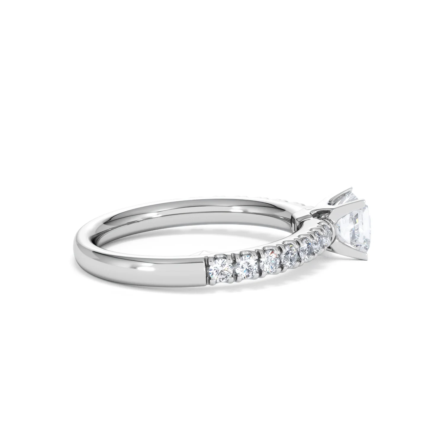 Katerina Lab Princess Diamond Engagement Ring 18KW Gold 0.85ct F/VS1 - Image 34