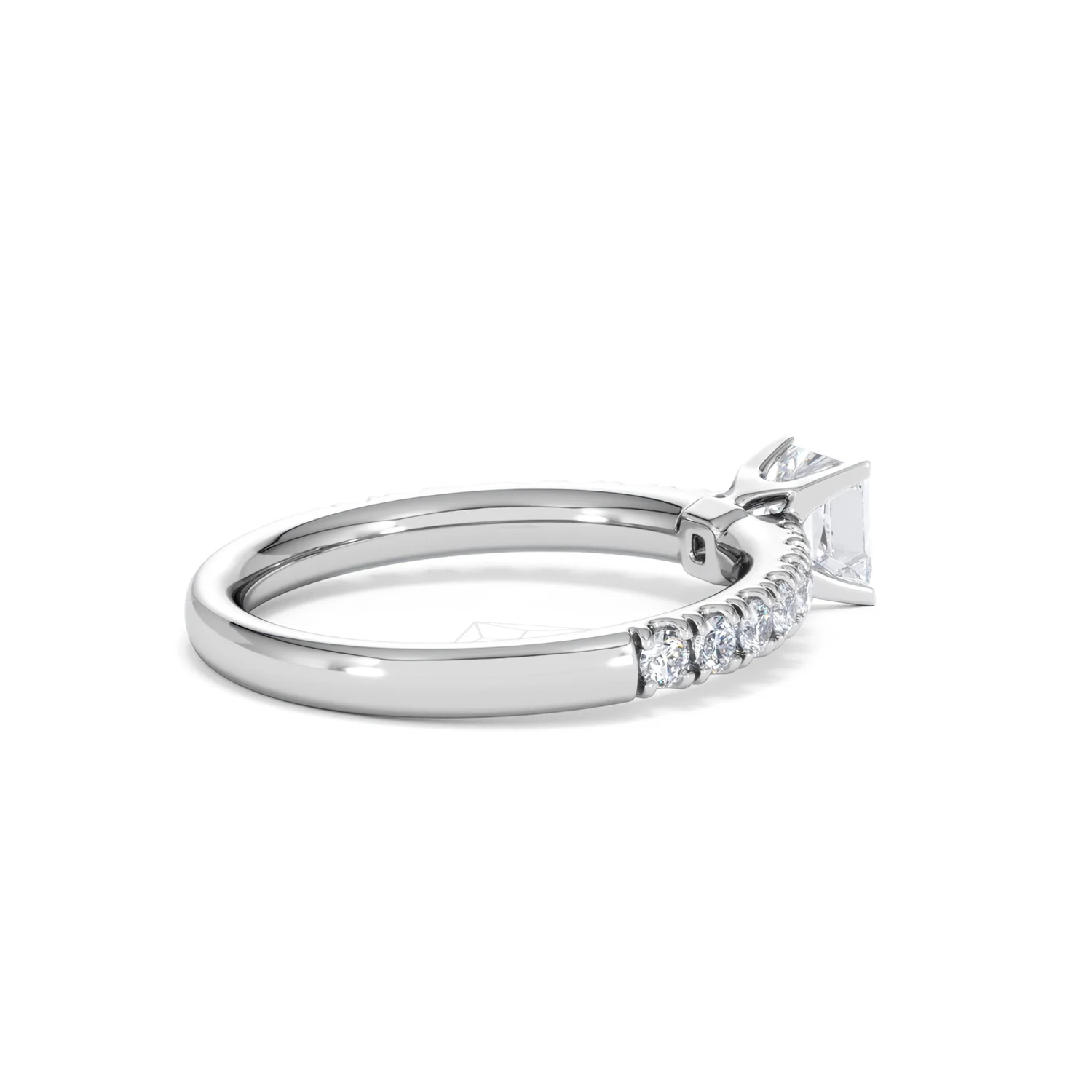 Katerina Lab Princess Diamond Engagement Ring 18KW Gold 0.85ct F/VS1 - Image 39