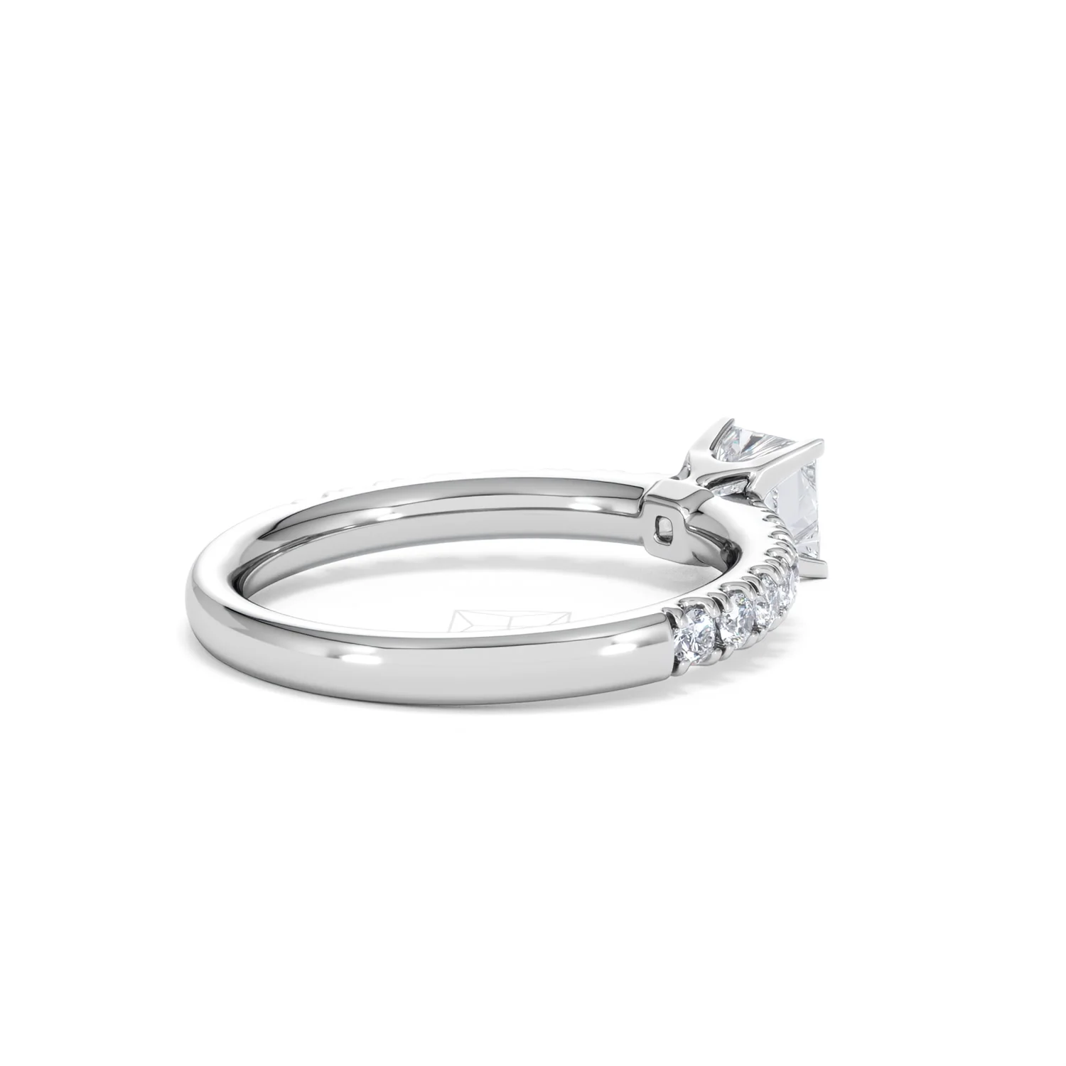 Katerina Lab Princess Diamond Engagement Ring 18KW Gold 0.85ct F/VS1 - Image 41