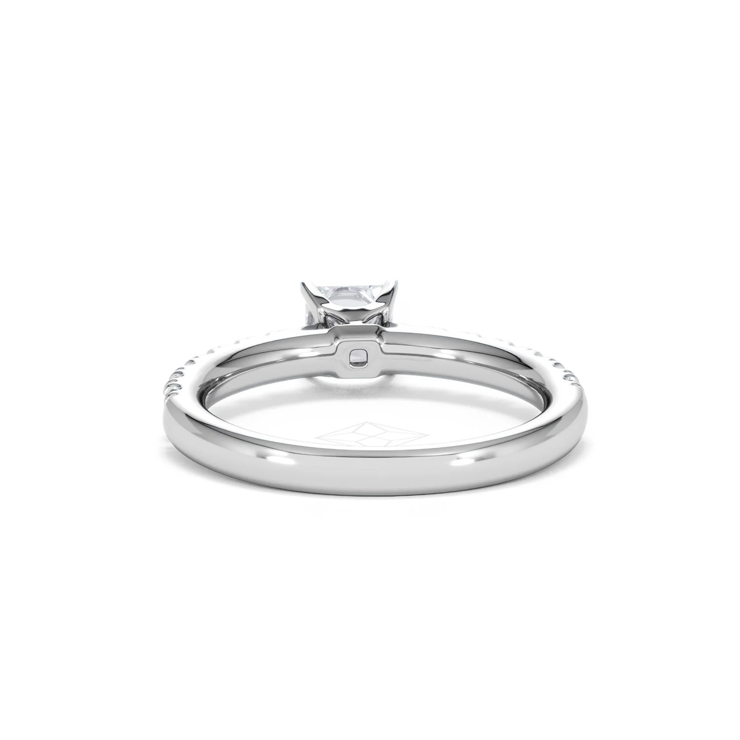 Katerina Lab Princess Diamond Engagement Ring 18KW Gold 0.85ct F/VS1 - Image 53