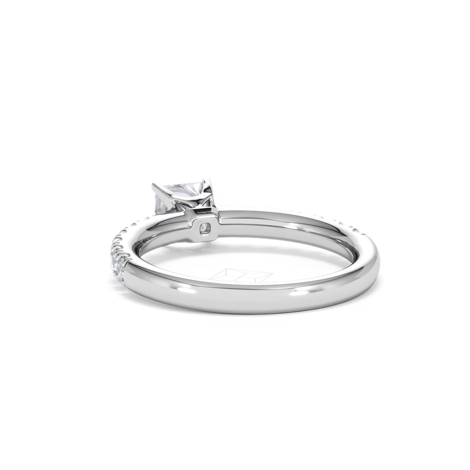 Katerina Lab Princess Diamond Engagement Ring 18KW Gold 0.85ct F/VS1 - Image 57