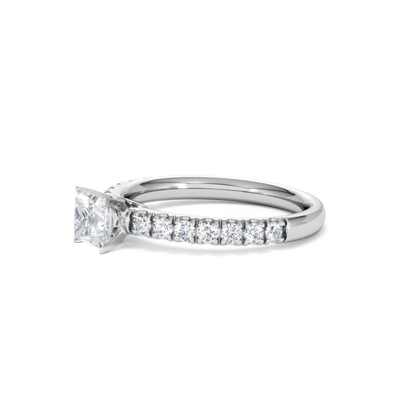 Katerina Lab Princess Diamond Engagement Ring 18KW Gold 0.85ct F/VS1 - Image 79