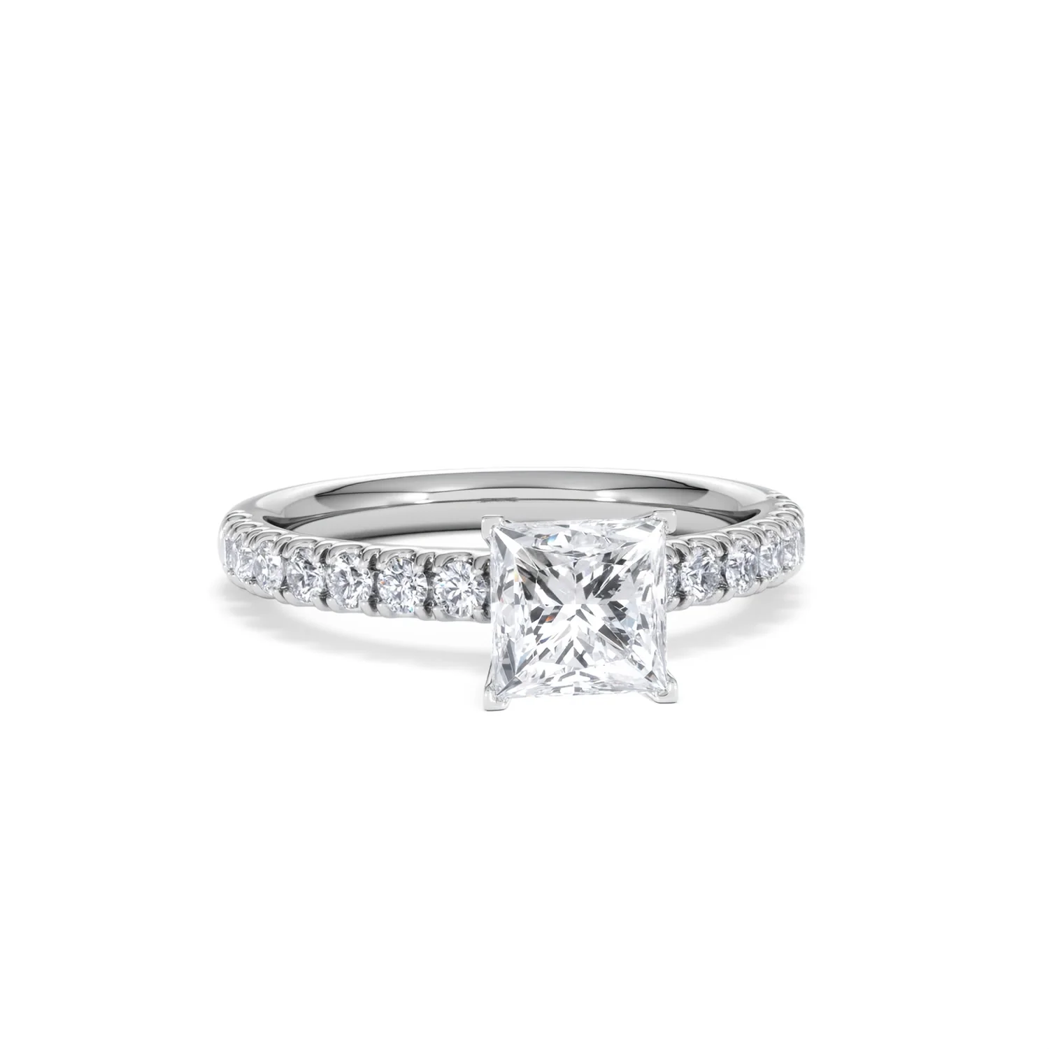 Katerina Lab Princess Diamond Engagement Ring 18KW Gold 1.55ct F/VS1 - Image 10