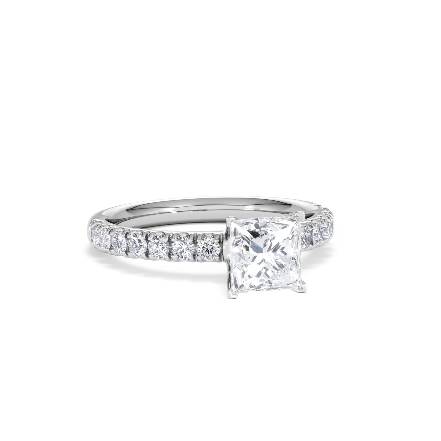 Katerina Lab Princess Diamond Engagement Ring 18KW Gold 1.55ct F/VS1 - Image 12