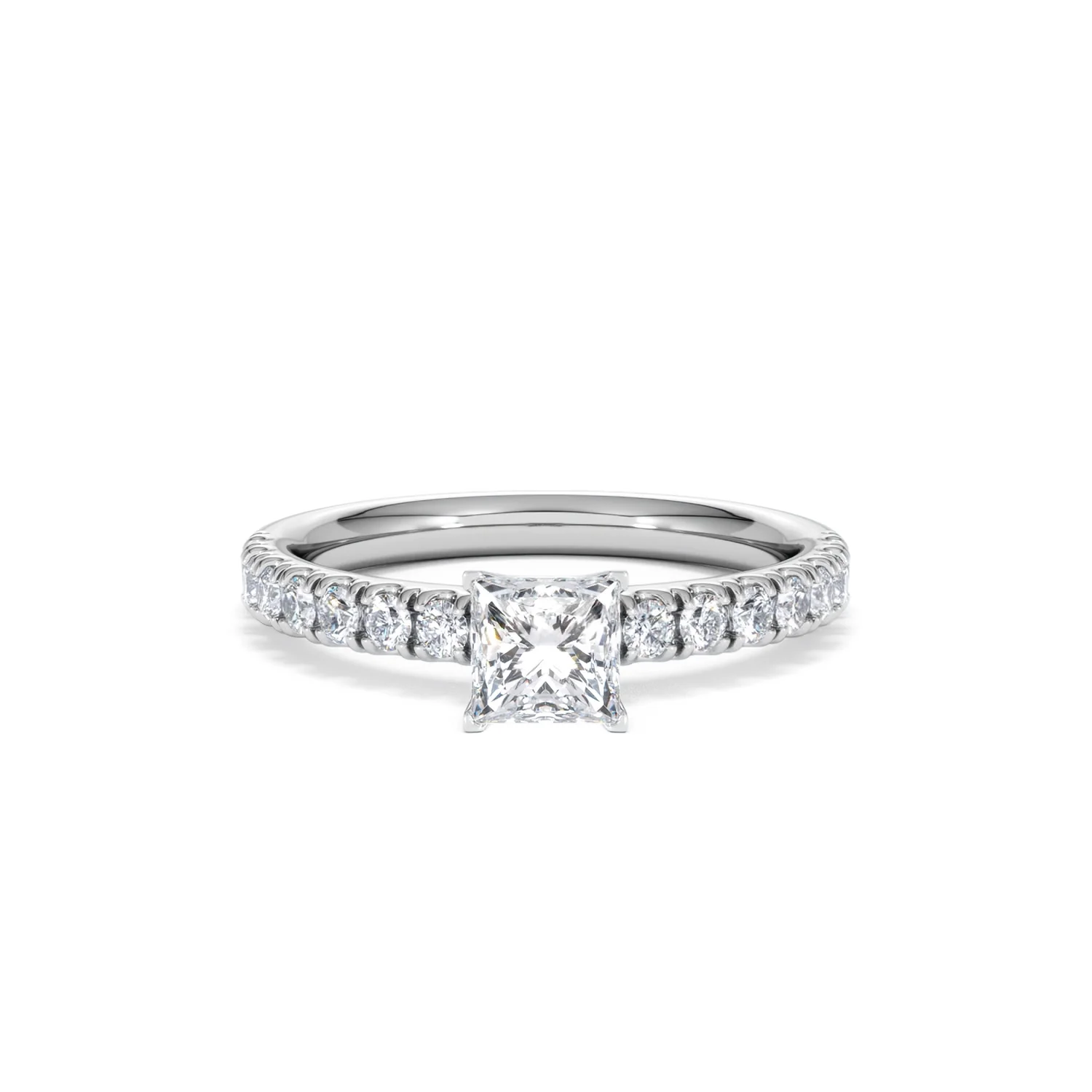 Katerina Lab Princess Diamond Engagement Ring Platinum 0.85ct F/VS1 - Image 12