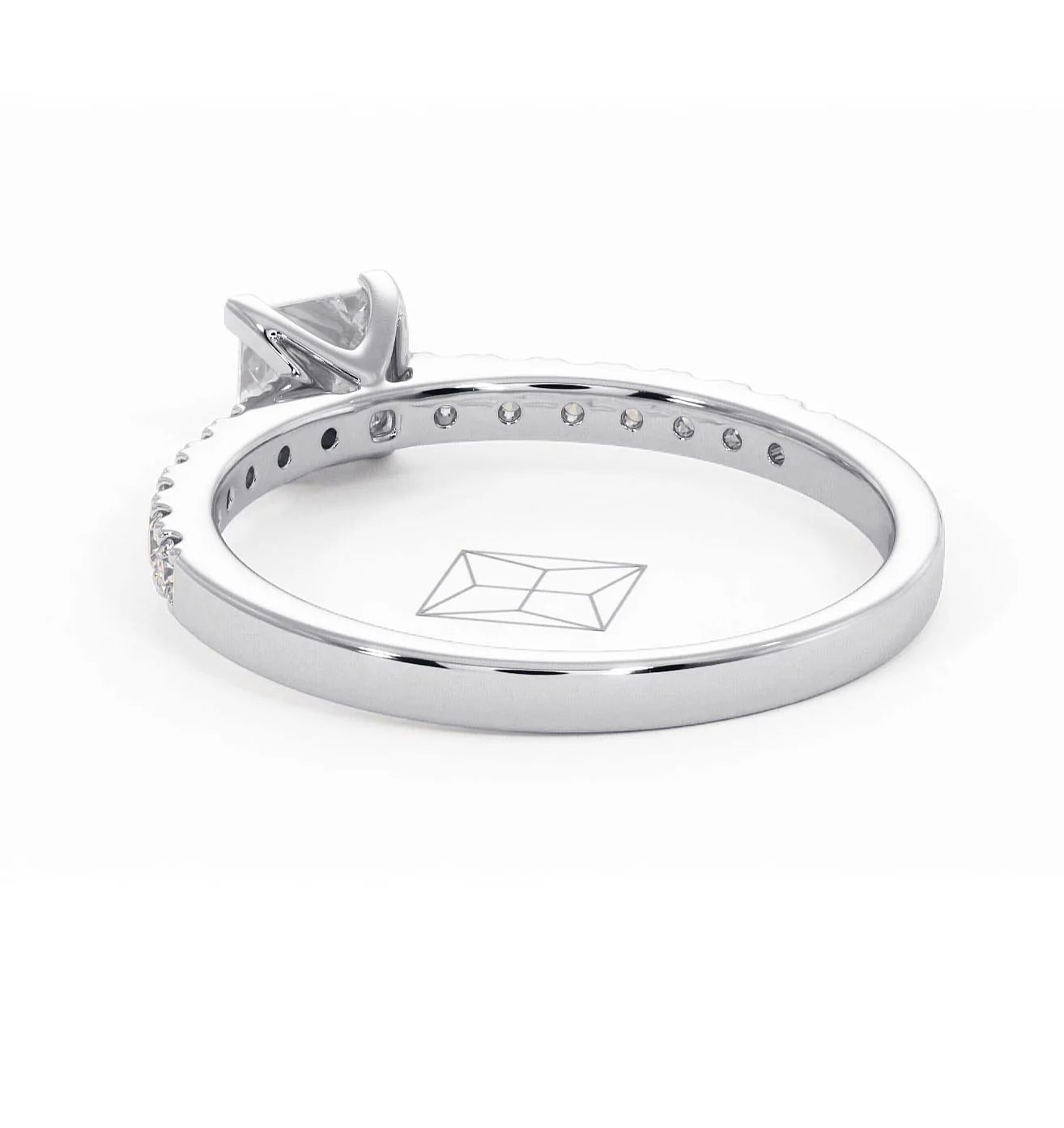Katerina Lab Princess Diamond Engagement Ring Platinum 0.85ct F/VS1 - Image 121