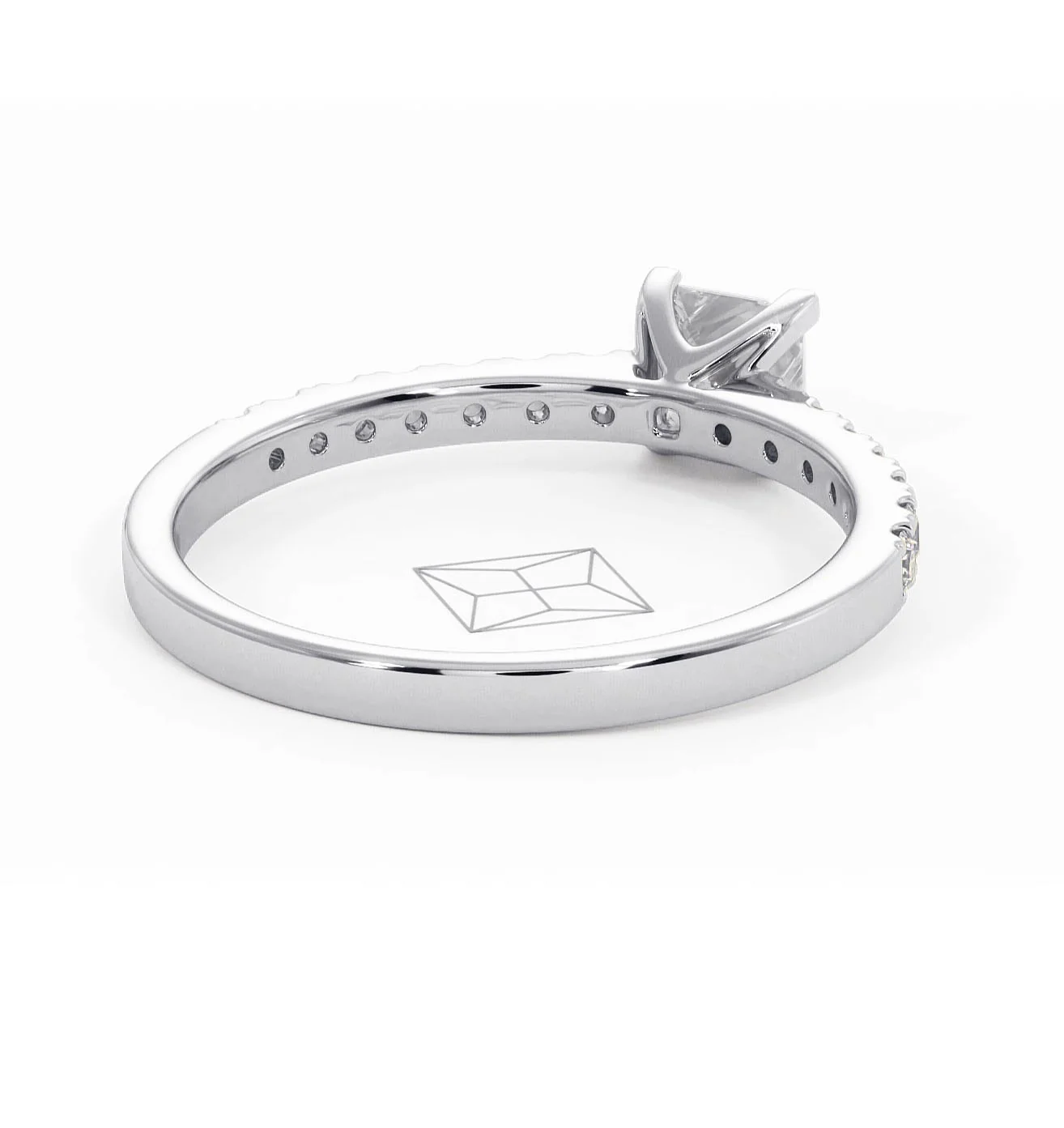Katerina Lab Princess Diamond Engagement Ring Platinum 0.85ct F/VS1 - Image 134
