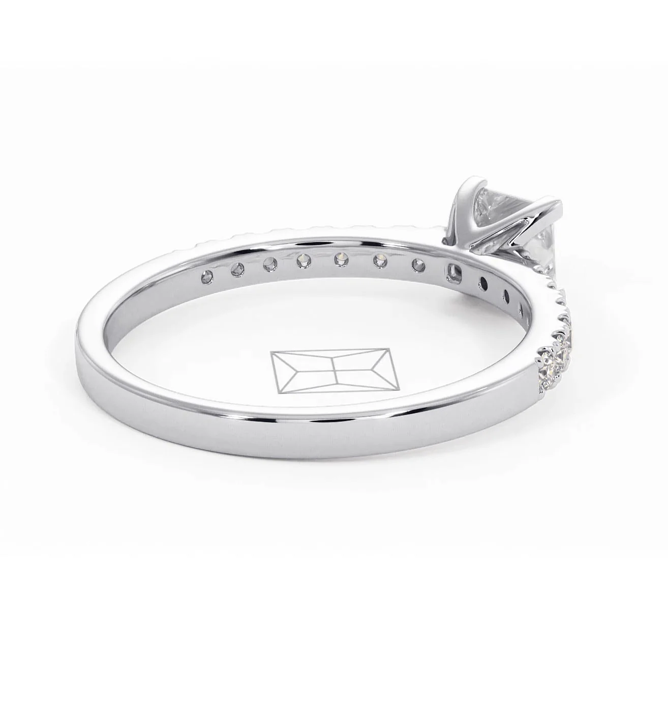 Katerina Lab Princess Diamond Engagement Ring Platinum 0.85ct F/VS1 - Image 137