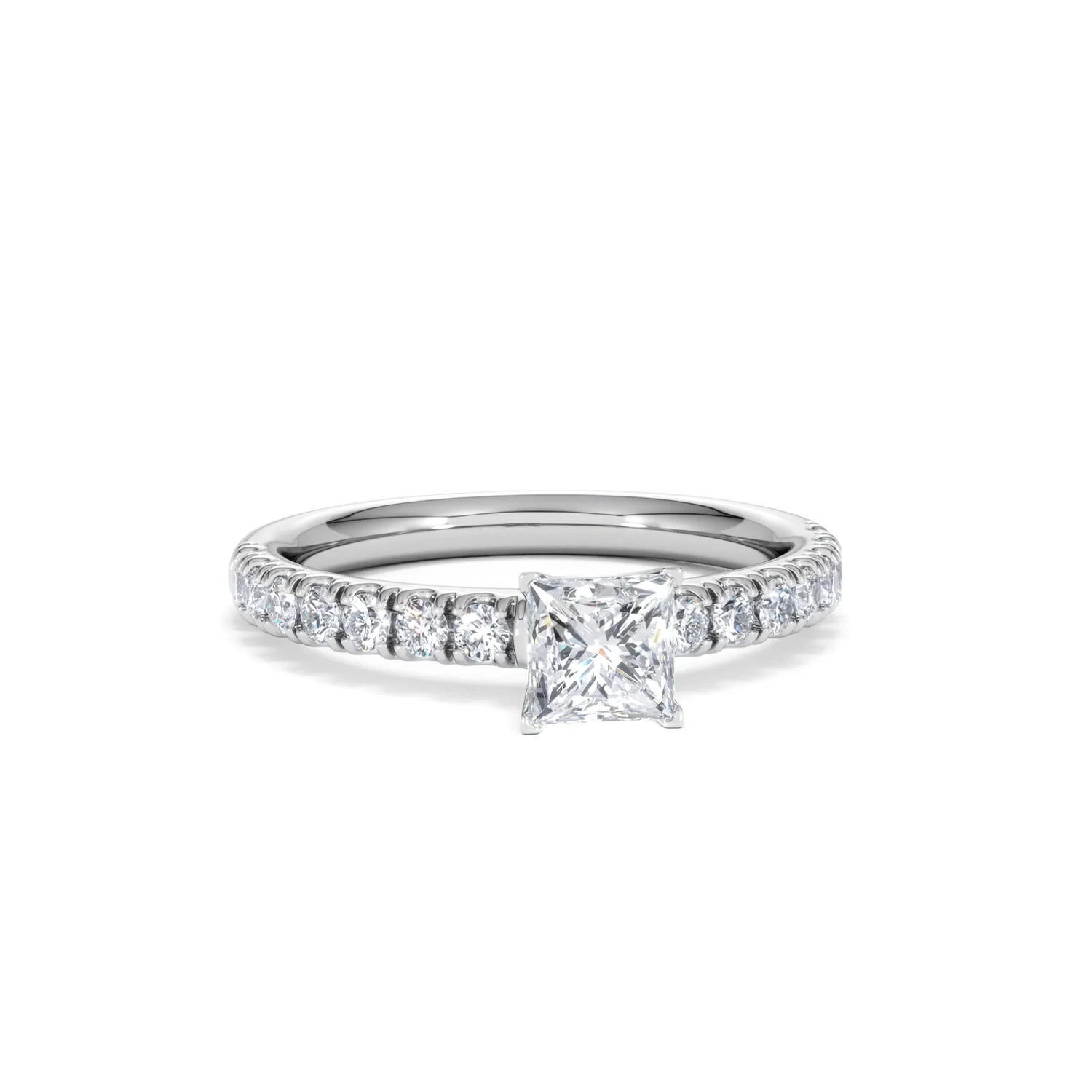 Katerina Lab Princess Diamond Engagement Ring Platinum 0.85ct F/VS1 - Image 14