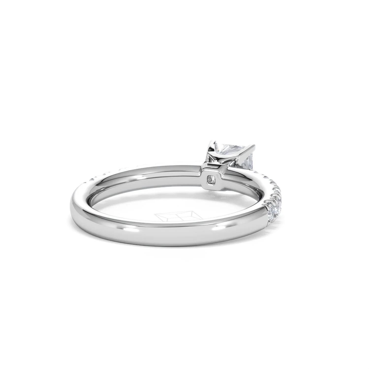 Katerina Lab Princess Diamond Engagement Ring Platinum 0.85ct F/VS1 - Image 46