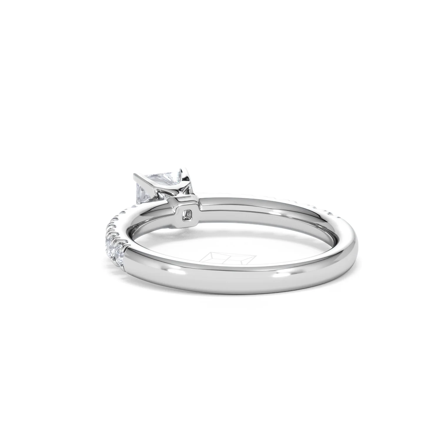 Katerina Lab Princess Diamond Engagement Ring Platinum 0.85ct F/VS1 - Image 58