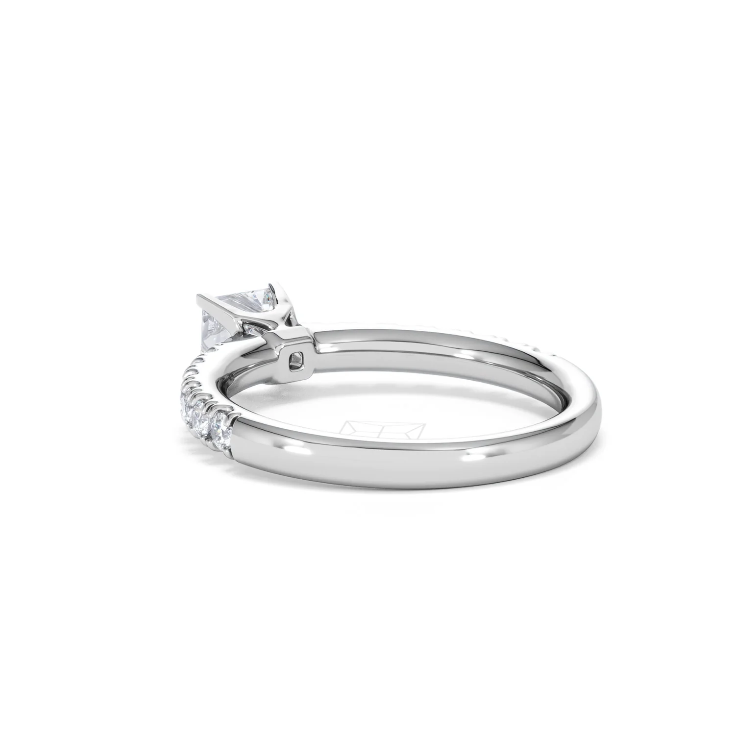 Katerina Lab Princess Diamond Engagement Ring Platinum 0.85ct F/VS1 - Image 60