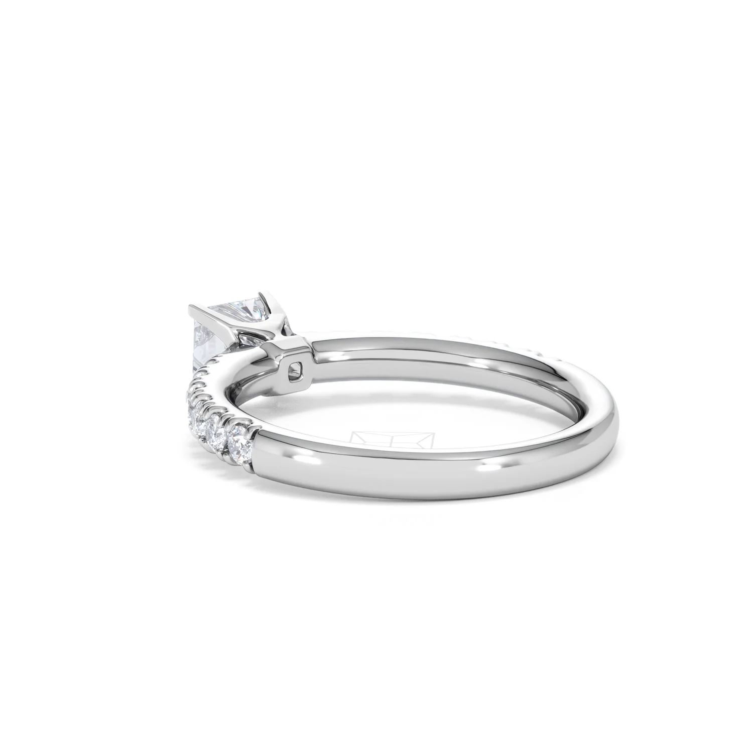 Katerina Lab Princess Diamond Engagement Ring Platinum 0.85ct F/VS1 - Image 61