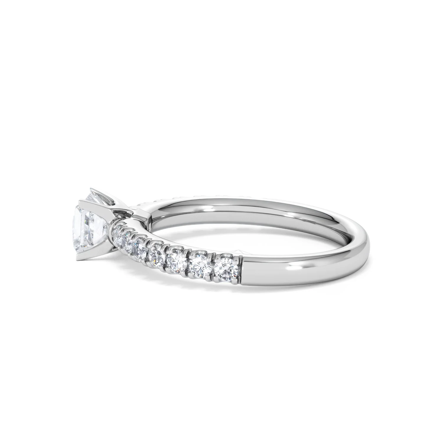 Katerina Lab Princess Diamond Engagement Ring Platinum 0.85ct F/VS1 - Image 70