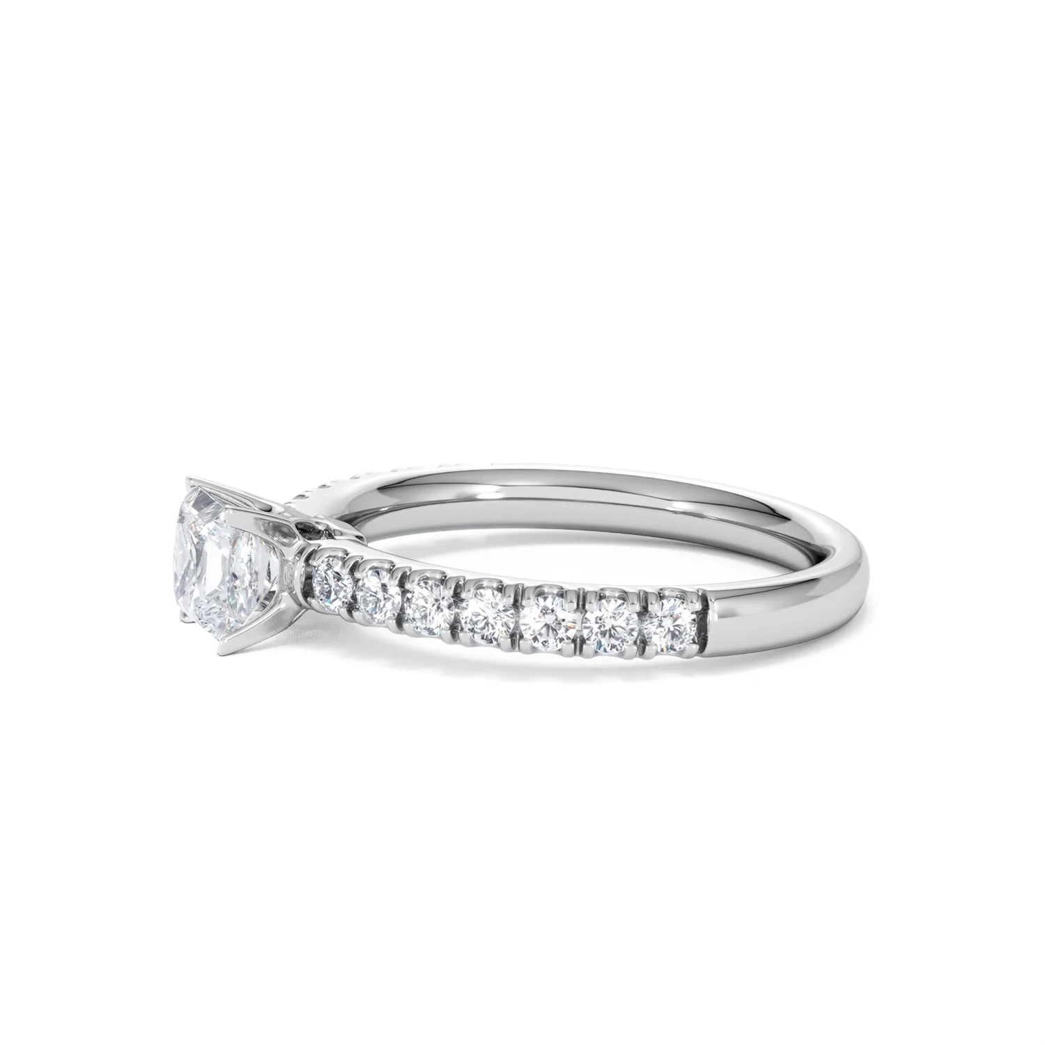 Katerina Lab Princess Diamond Engagement Ring Platinum 0.85ct F/VS1 - Image 76