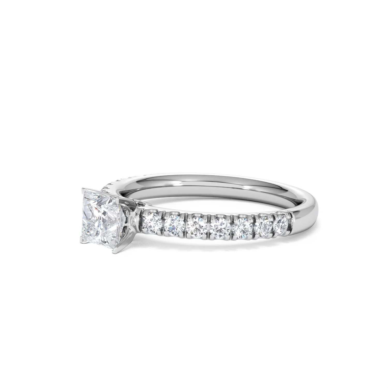 Katerina Lab Princess Diamond Engagement Ring Platinum 0.85ct F/VS1 - Image 81