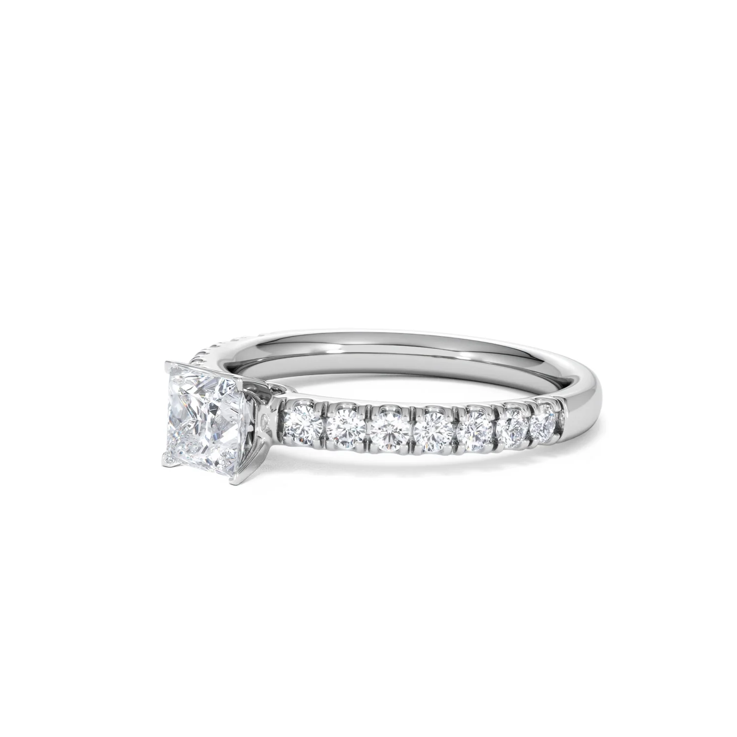 Katerina Lab Princess Diamond Engagement Ring Platinum 0.85ct F/VS1 - Image 82