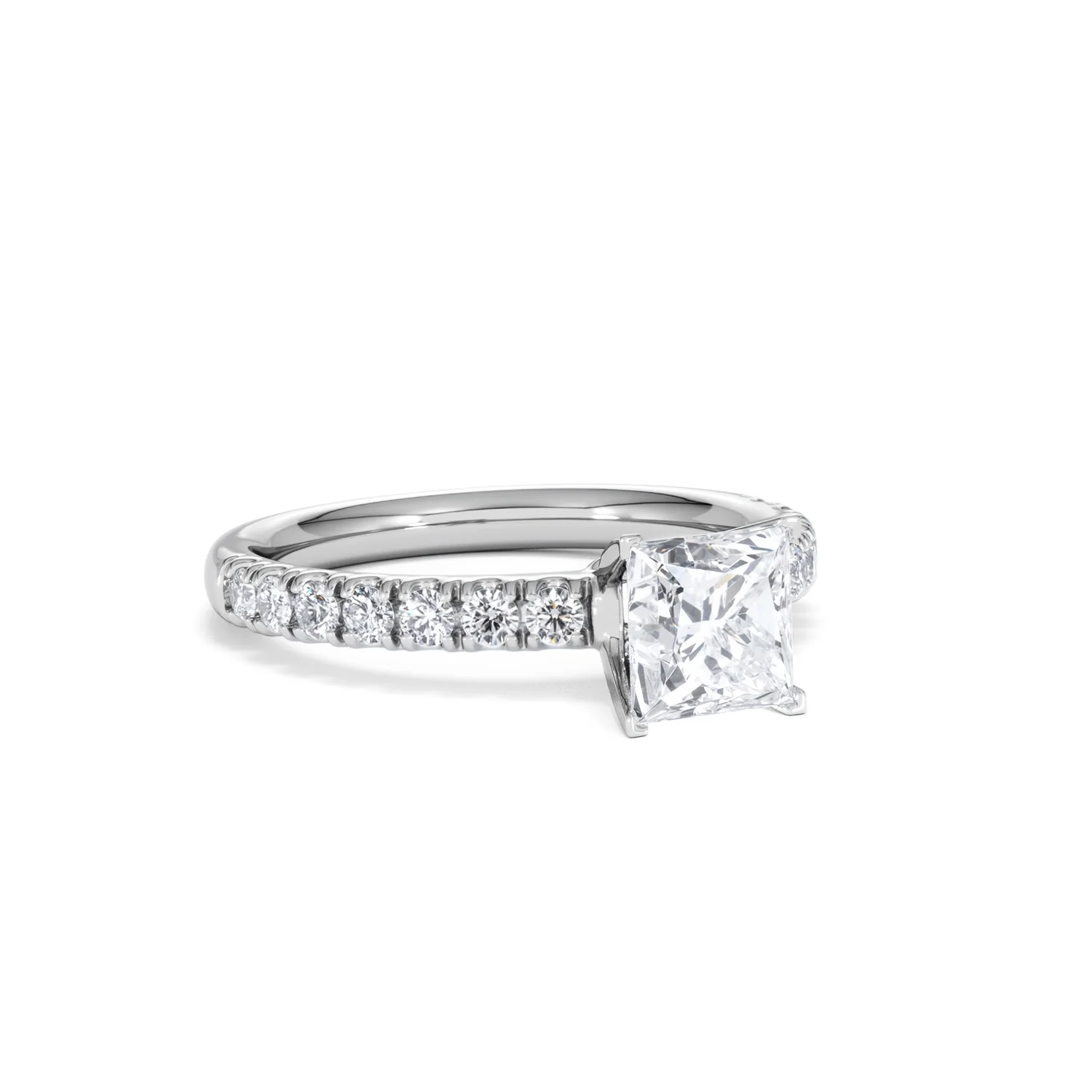 Katerina Lab Princess Diamond Engagement Ring Platinum 1.55ct F/VS1 - Image 14