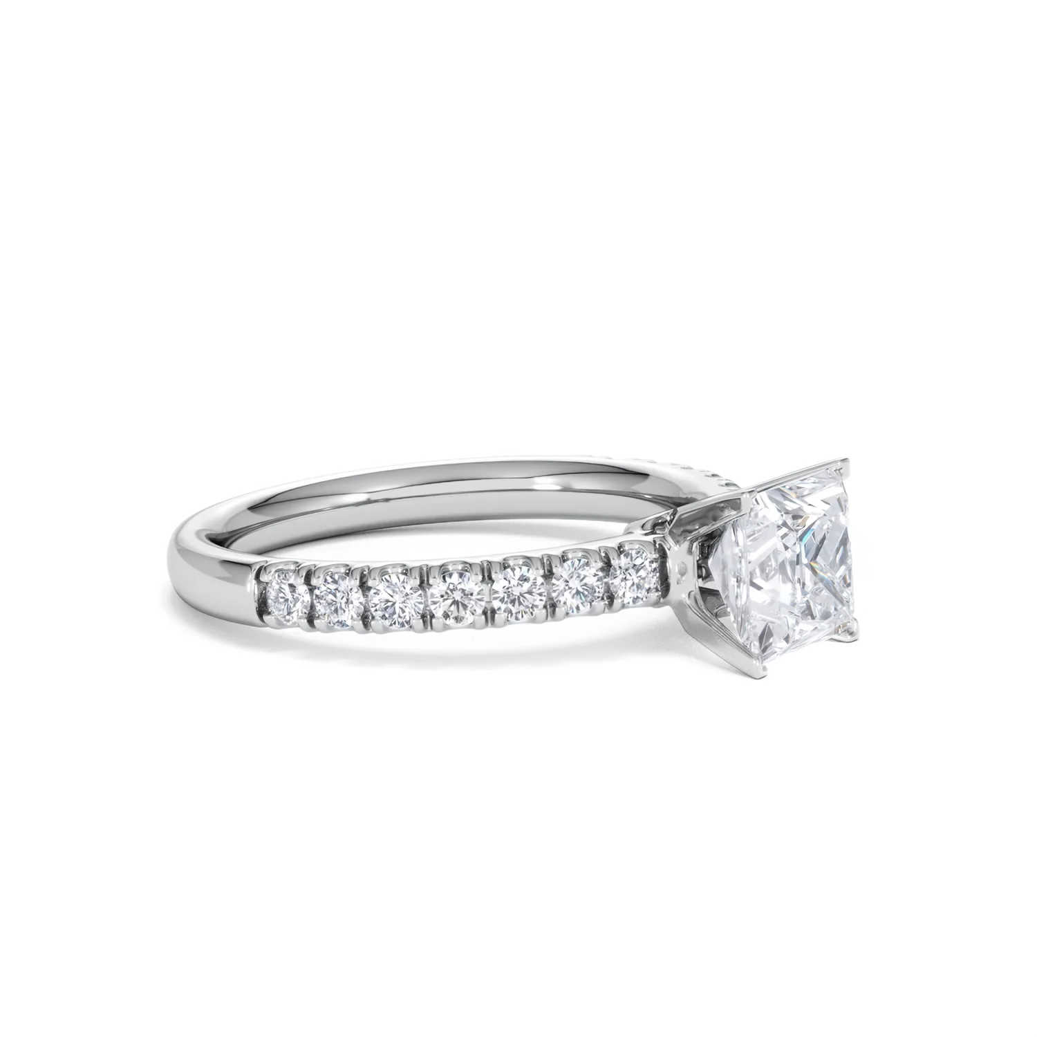 Katerina Lab Princess Diamond Engagement Ring Platinum 1.55ct F/VS1 - Image 20