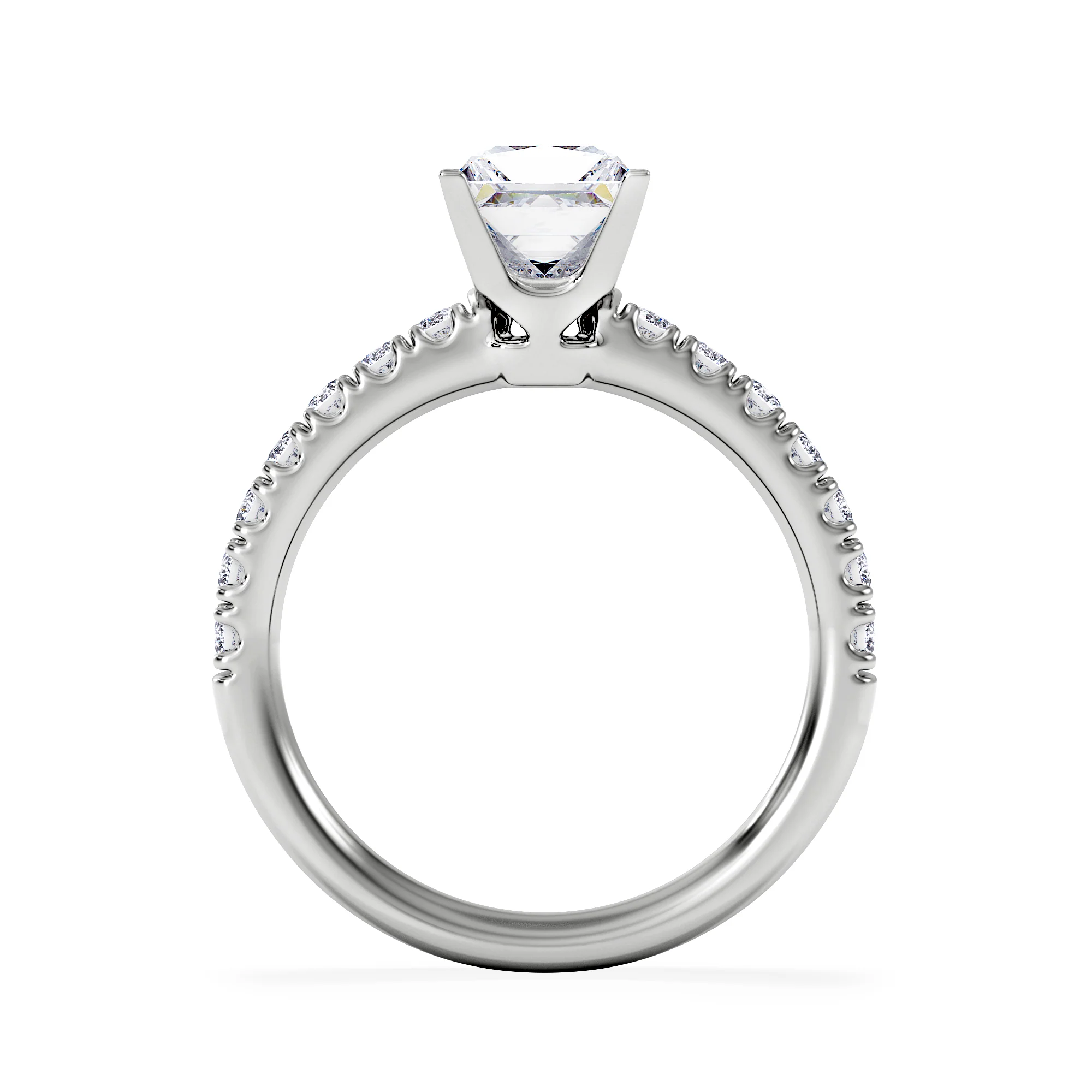 Katerina Lab Princess Diamond Engagement Ring Platinum 1.55ct F/VS1 - Image 3