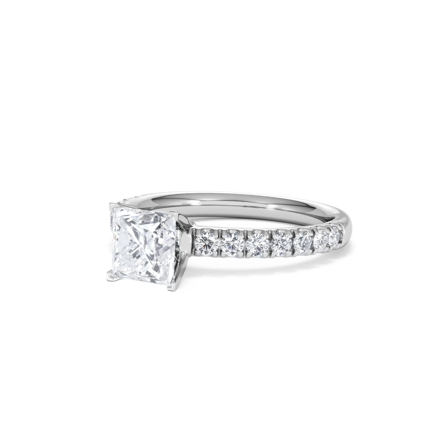 Katerina Lab Princess Diamond Engagement Ring Platinum 1.55ct F/VS1 - Image 81