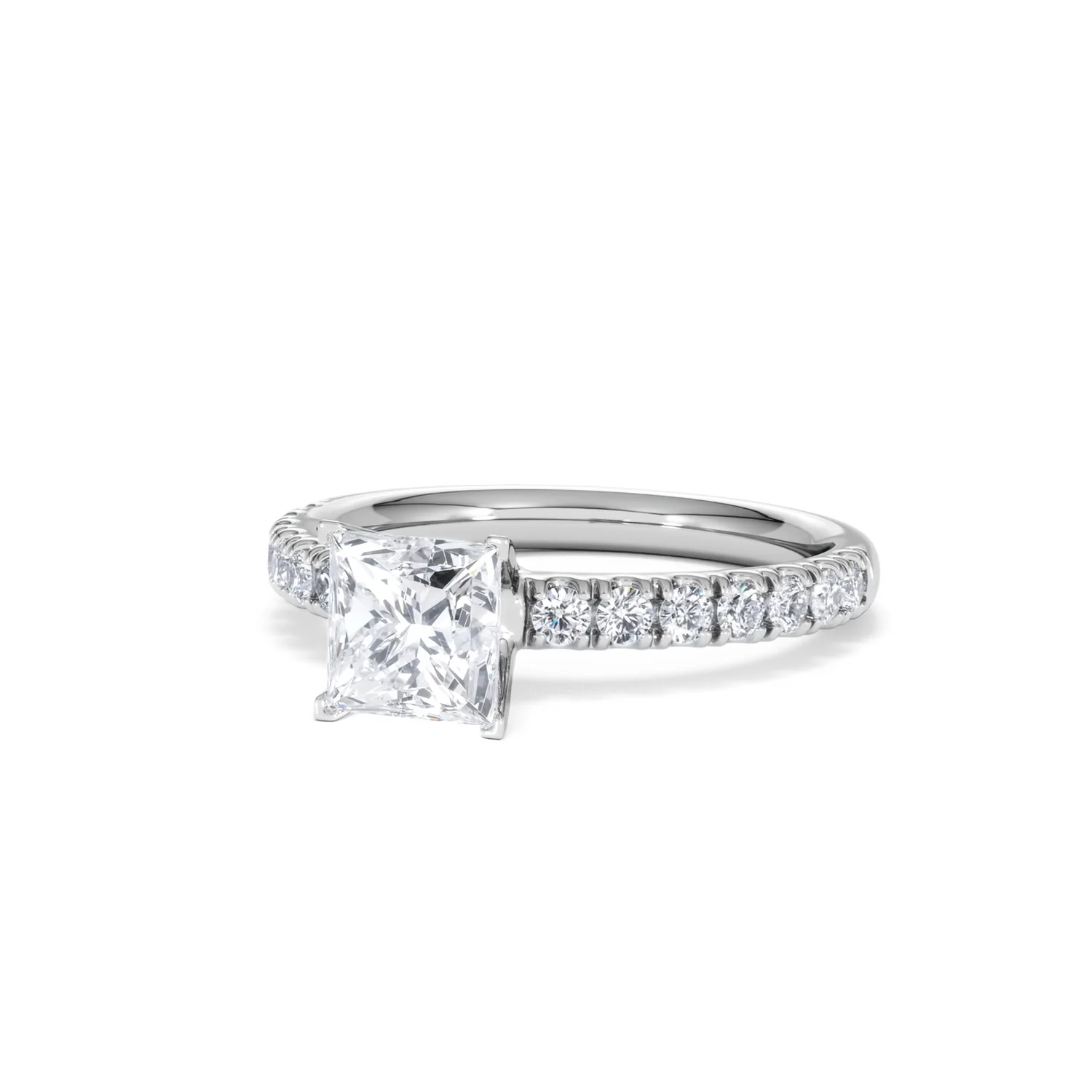 Katerina Lab Princess Diamond Engagement Ring Platinum 1.55ct F/VS1 - Image 83