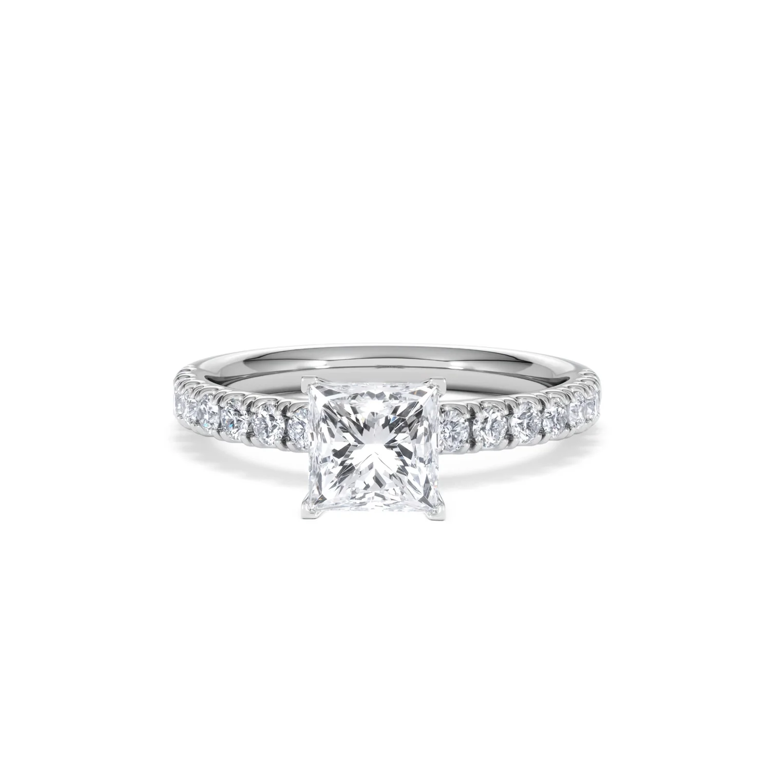 Katerina Lab Princess Diamond Engagement Ring Platinum 1.55ct F/VS1 - Image 87