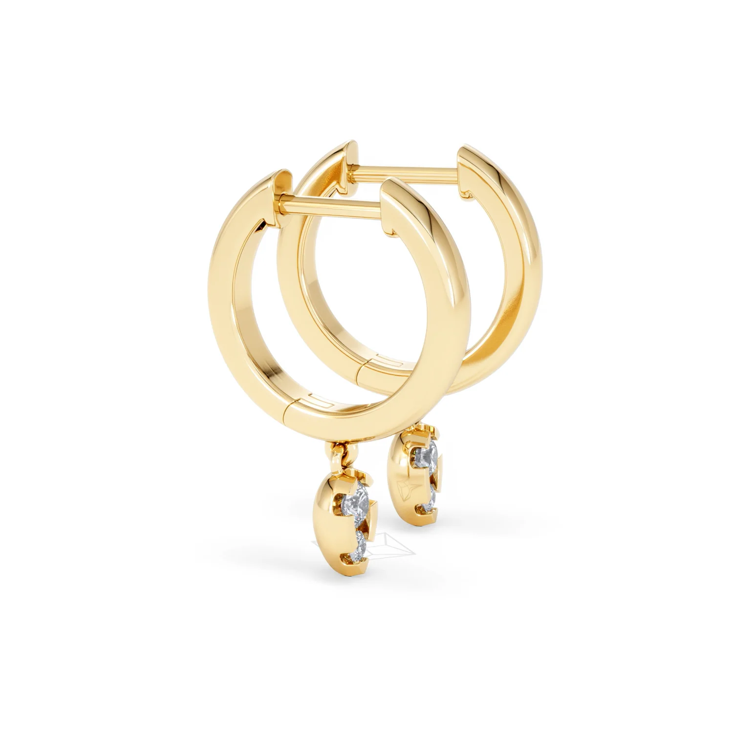 Lab Diamond 0.15ct Marquise Drop Huggies in 18K Gold Vermeil - Image 24