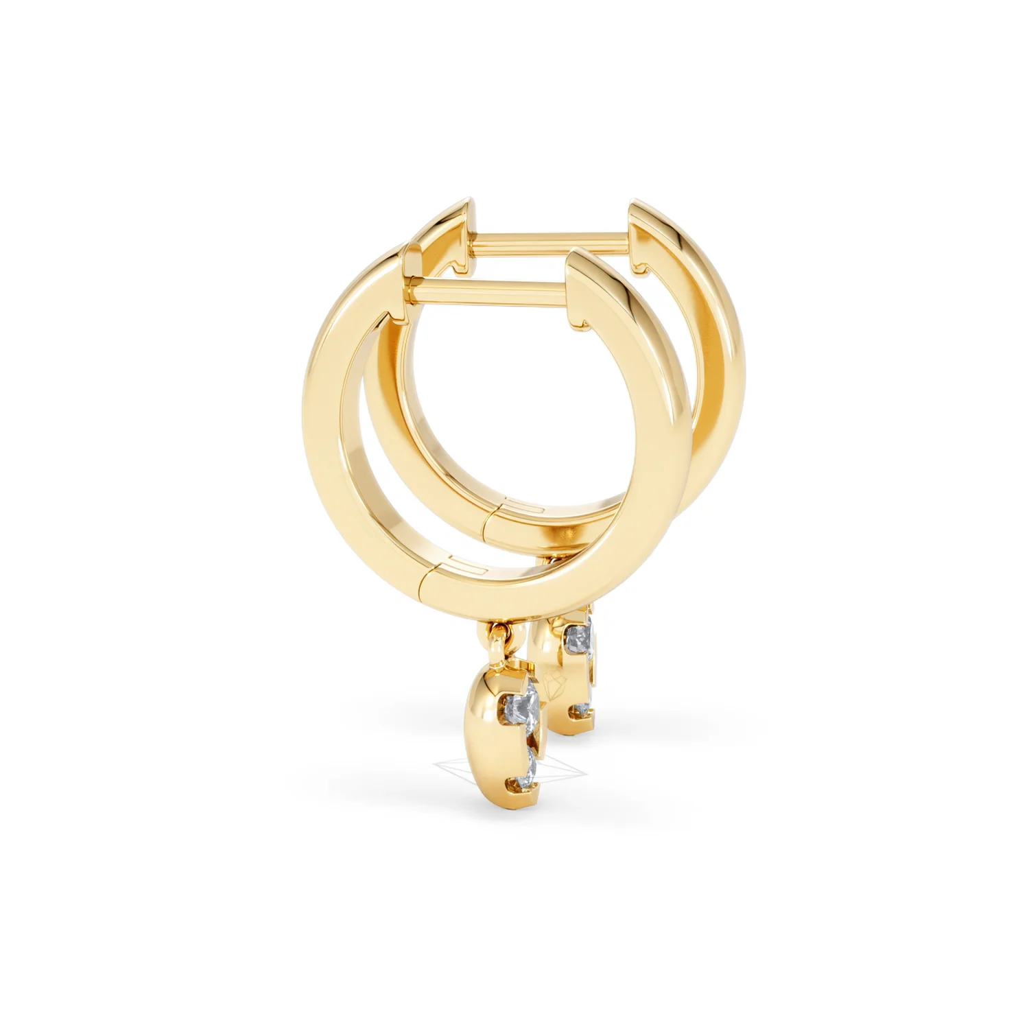 Lab Diamond 0.15ct Marquise Drop Huggies in 18K Gold Vermeil - Image 26