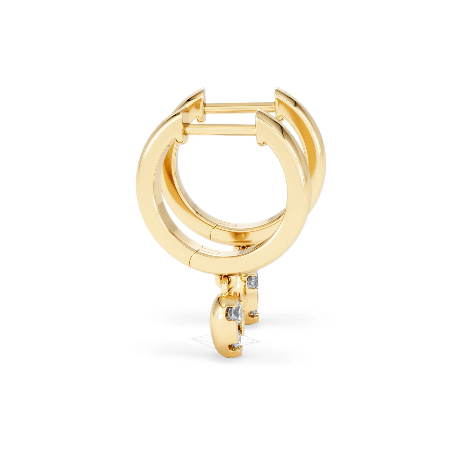 Lab Diamond 0.15ct Marquise Drop Huggies in 18K Gold Vermeil - Image 27