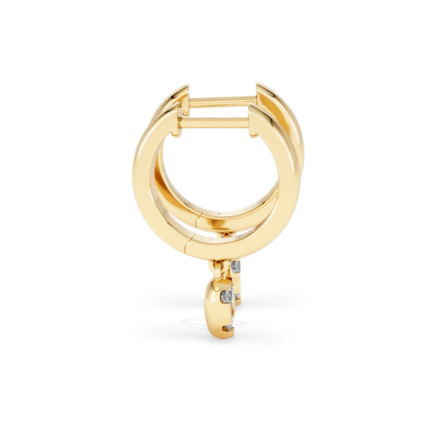 Lab Diamond 0.15ct Marquise Drop Huggies in 18K Gold Vermeil - Image 28