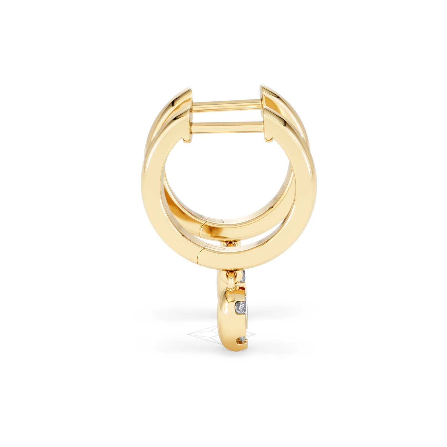 Lab Diamond 0.15ct Marquise Drop Huggies in 18K Gold Vermeil - Image 29