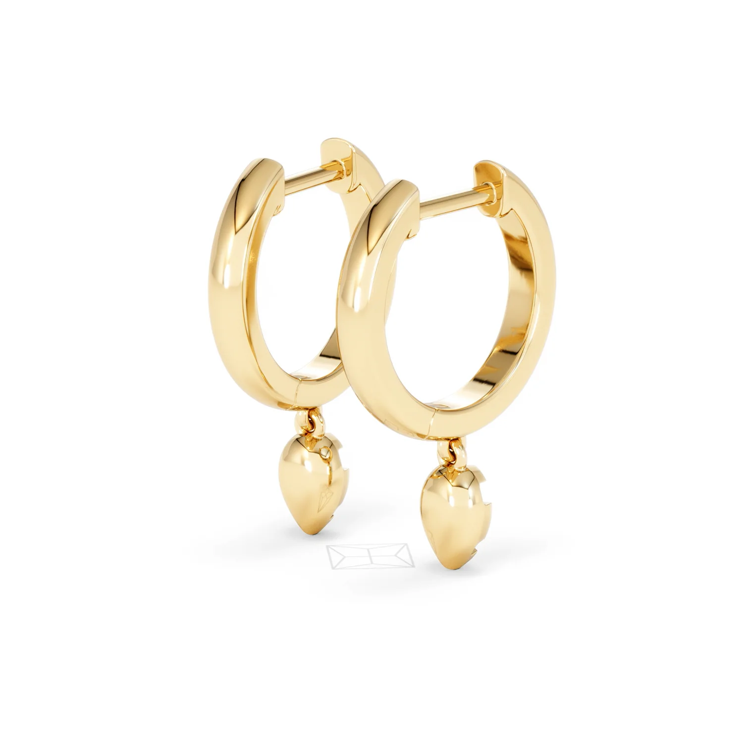 Lab Diamond 0.15ct Marquise Drop Huggies in 18K Gold Vermeil - Image 40