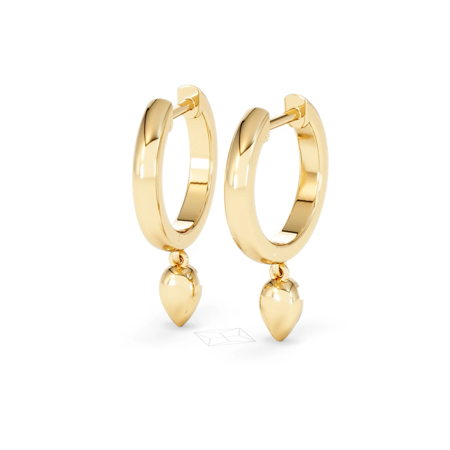 Lab Diamond 0.15ct Marquise Drop Huggies in 18K Gold Vermeil - Image 43