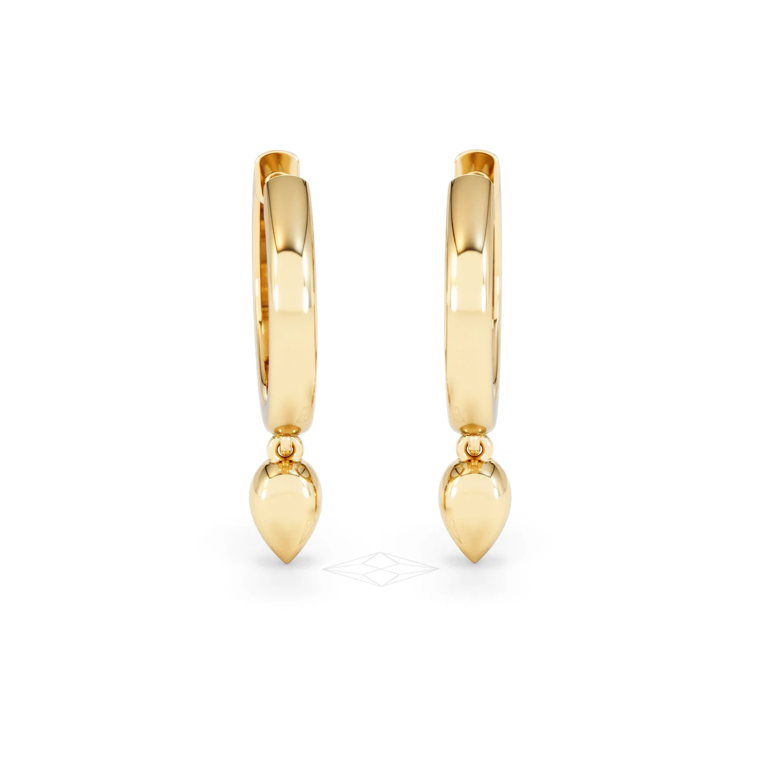 Lab Diamond 0.15ct Marquise Drop Huggies in 18K Gold Vermeil - Image 49