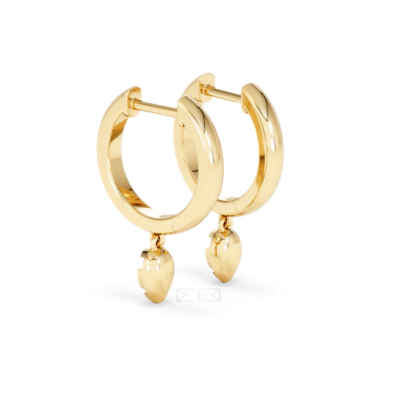 Lab Diamond 0.15ct Marquise Drop Huggies in 18K Gold Vermeil - Image 59