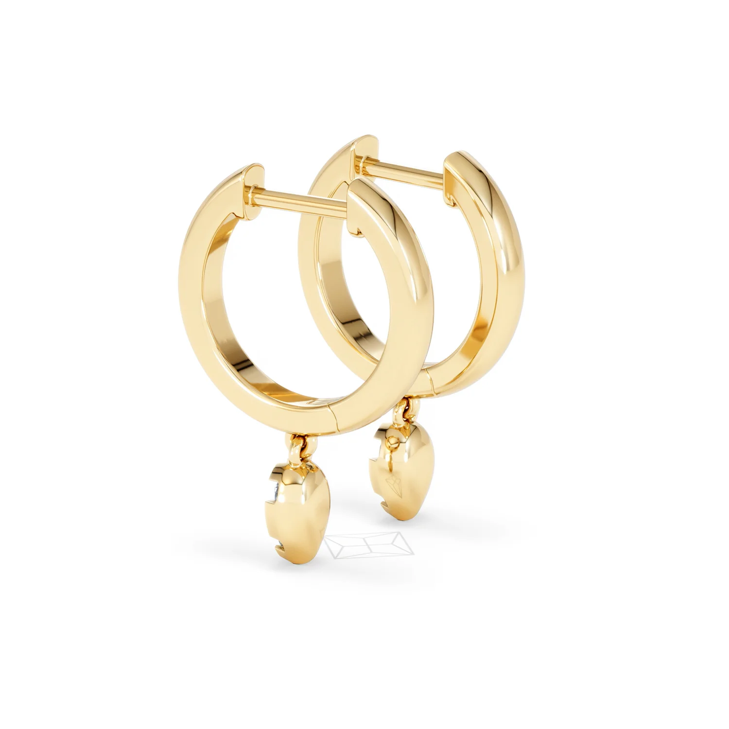 Lab Diamond 0.15ct Marquise Drop Huggies in 18K Gold Vermeil - Image 61