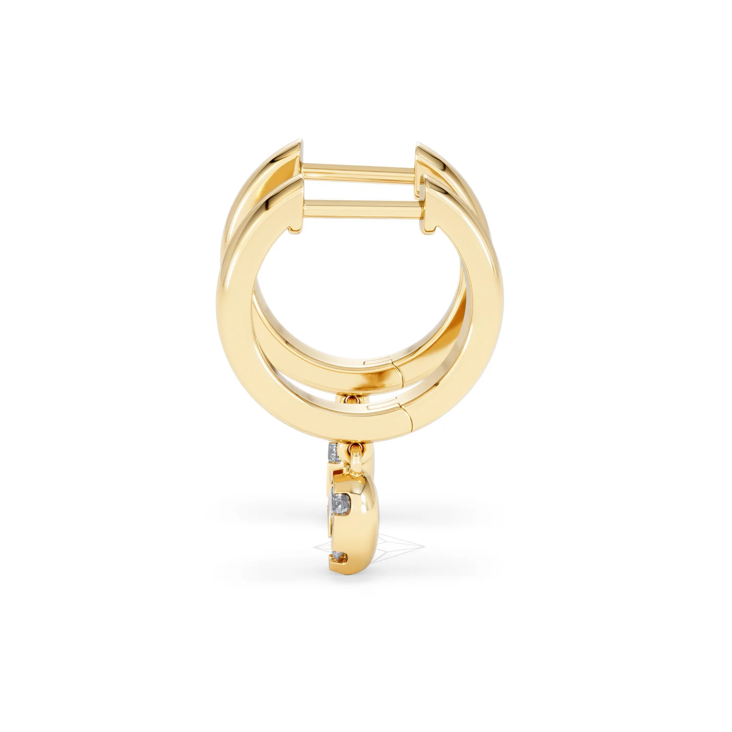 Lab Diamond 0.15ct Marquise Drop Huggies in 18K Gold Vermeil - Image 69