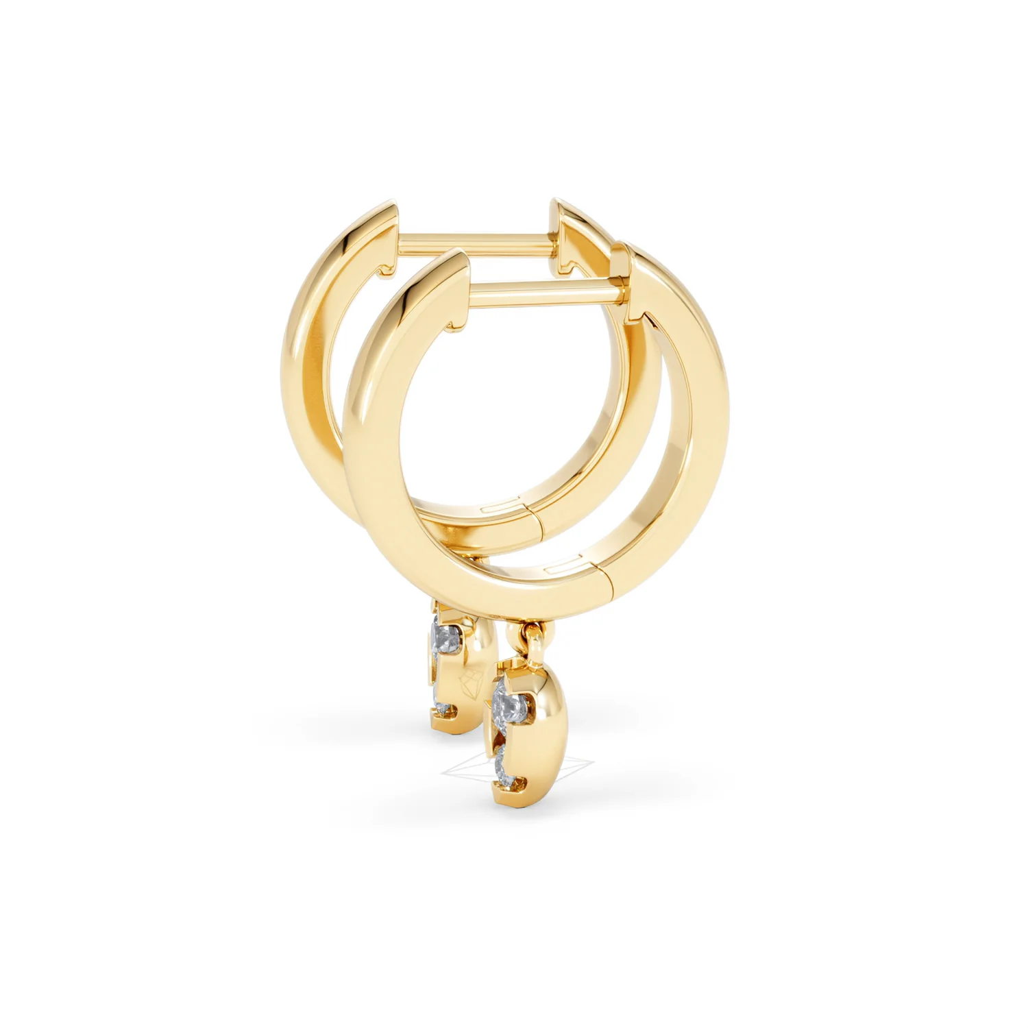 Lab Diamond 0.15ct Marquise Drop Huggies in 18K Gold Vermeil - Image 72