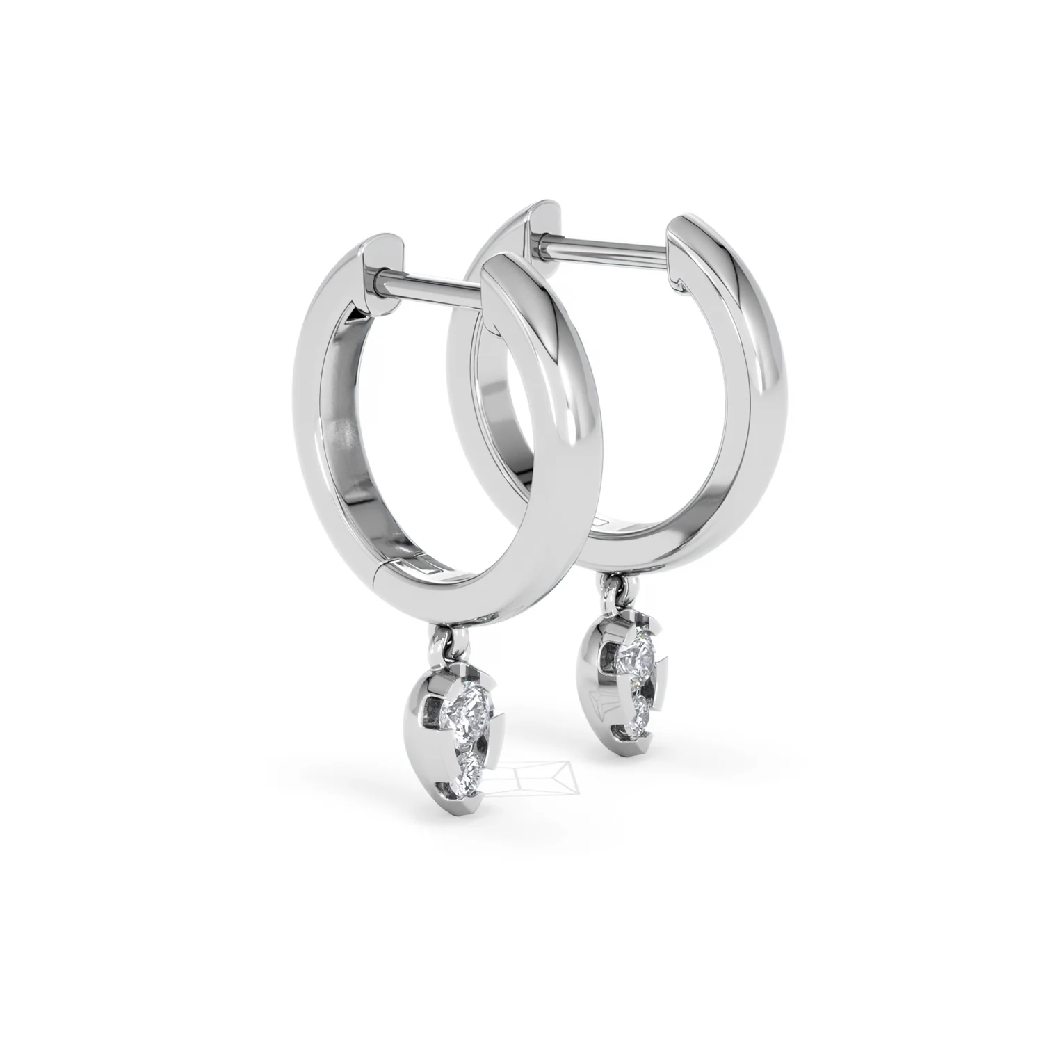 Lab Diamond 0.15ct Marquise Drop Huggies in 925 Silver - Image 19