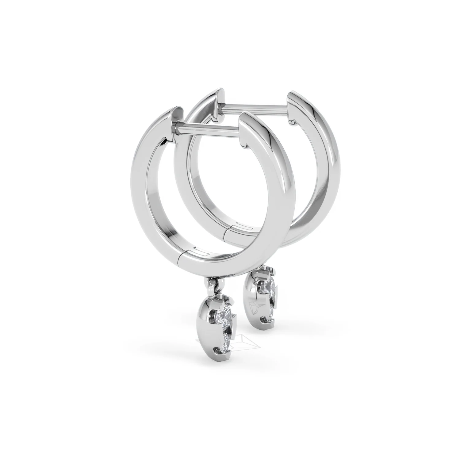 Lab Diamond 0.15ct Marquise Drop Huggies in 925 Silver - Image 23