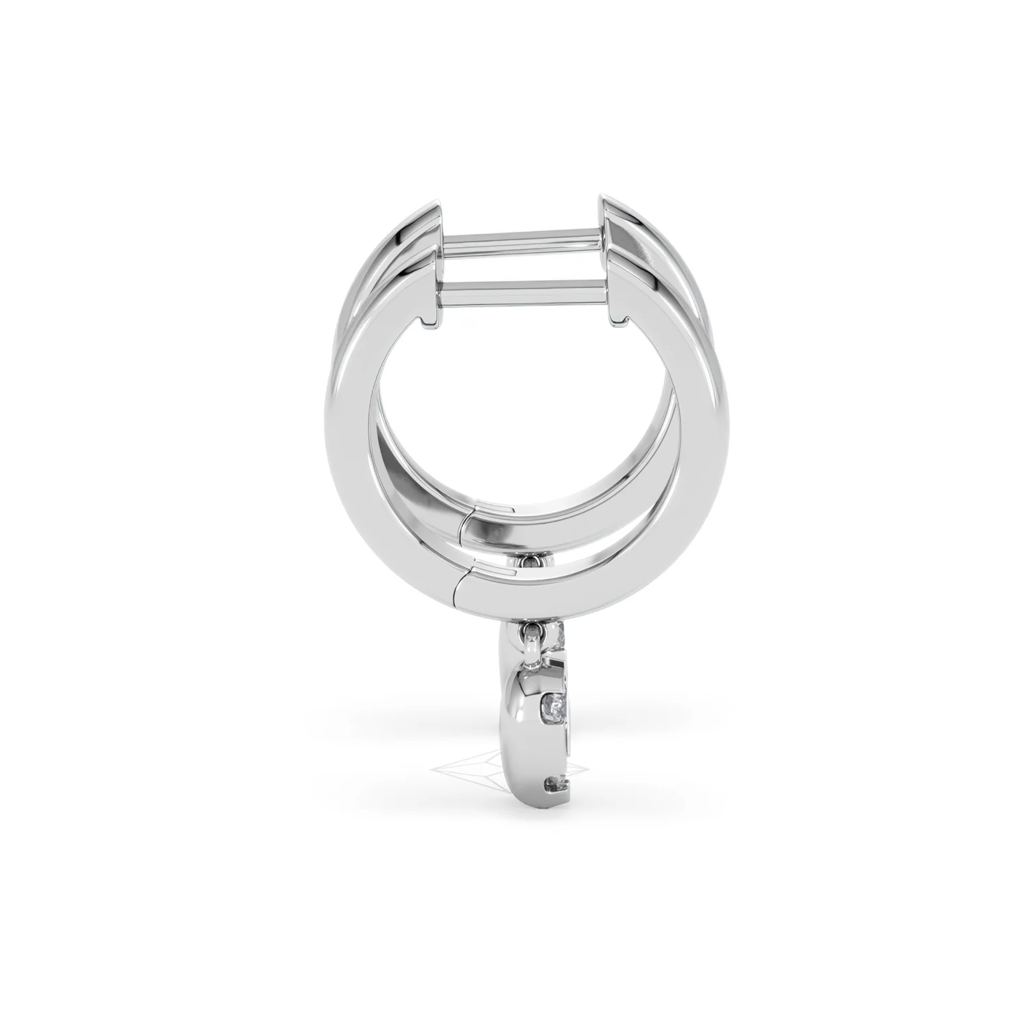 Lab Diamond 0.15ct Marquise Drop Huggies in 925 Silver - Image 28